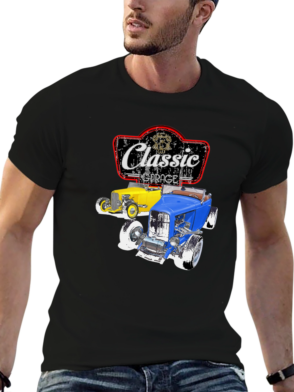 Classic Garage T-Shirt: Retro Hot Rod Graphic Tee