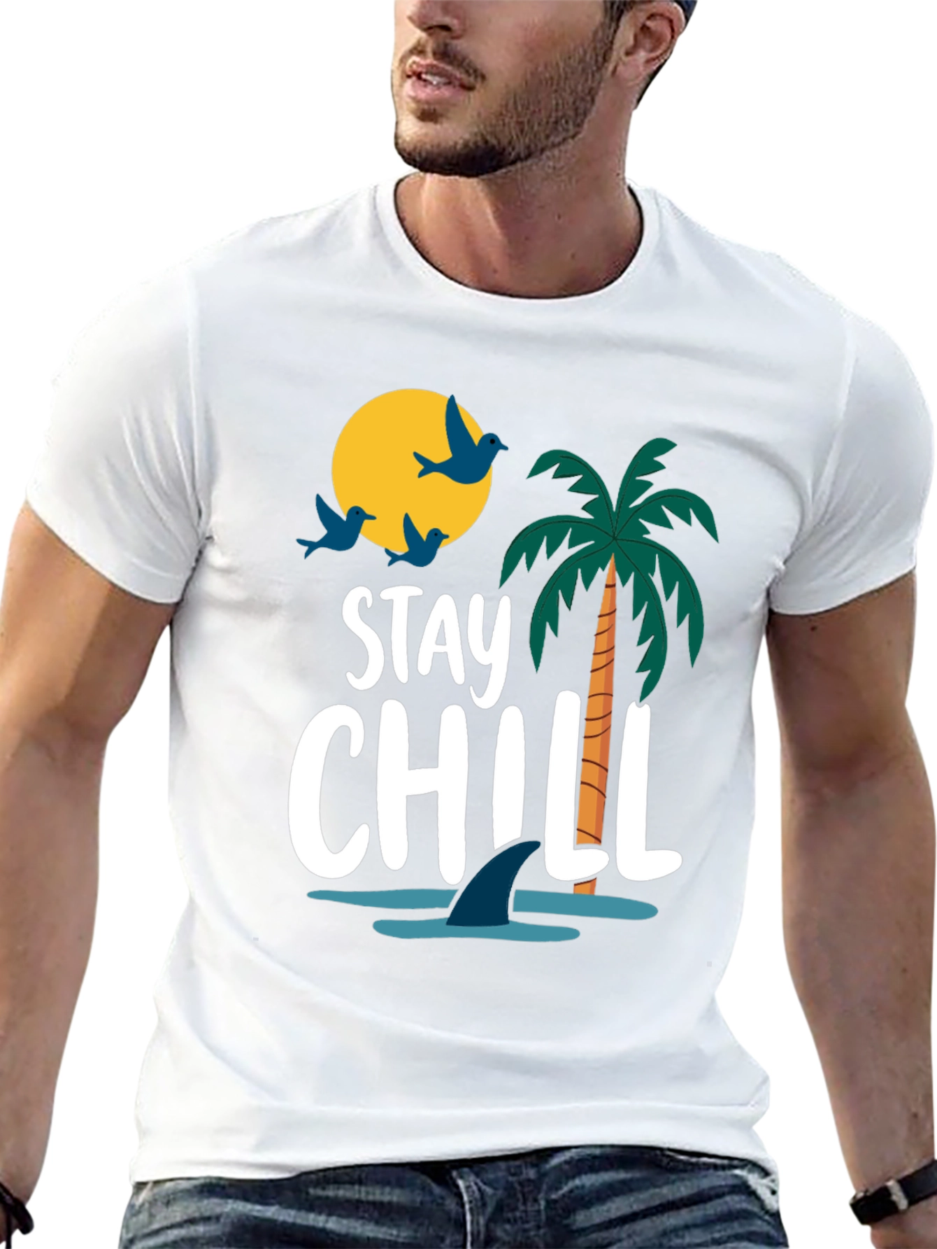 Stay Chill Graphic T-Shirt - Black Cotton Tee