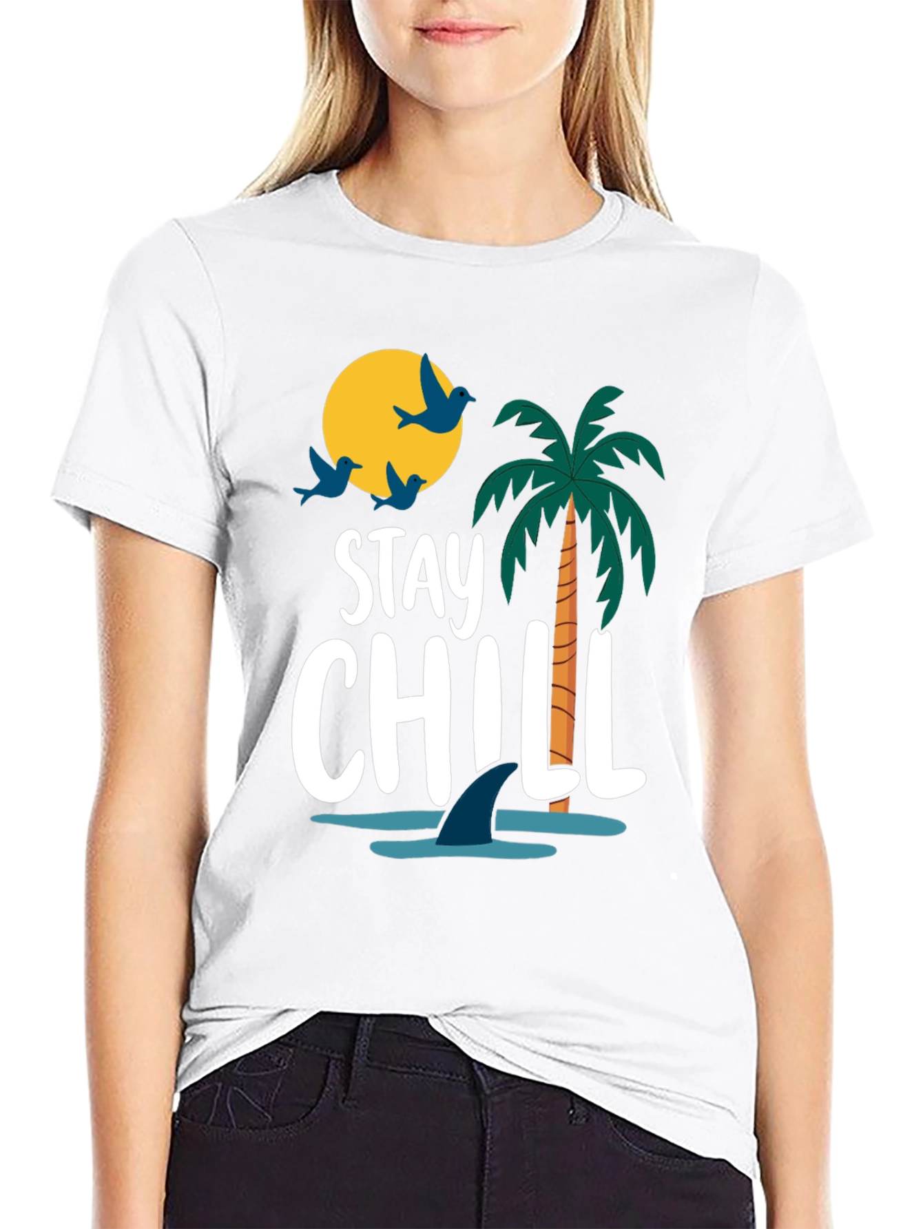 Stay Chill Graphic T-Shirt - Black Cotton Tee