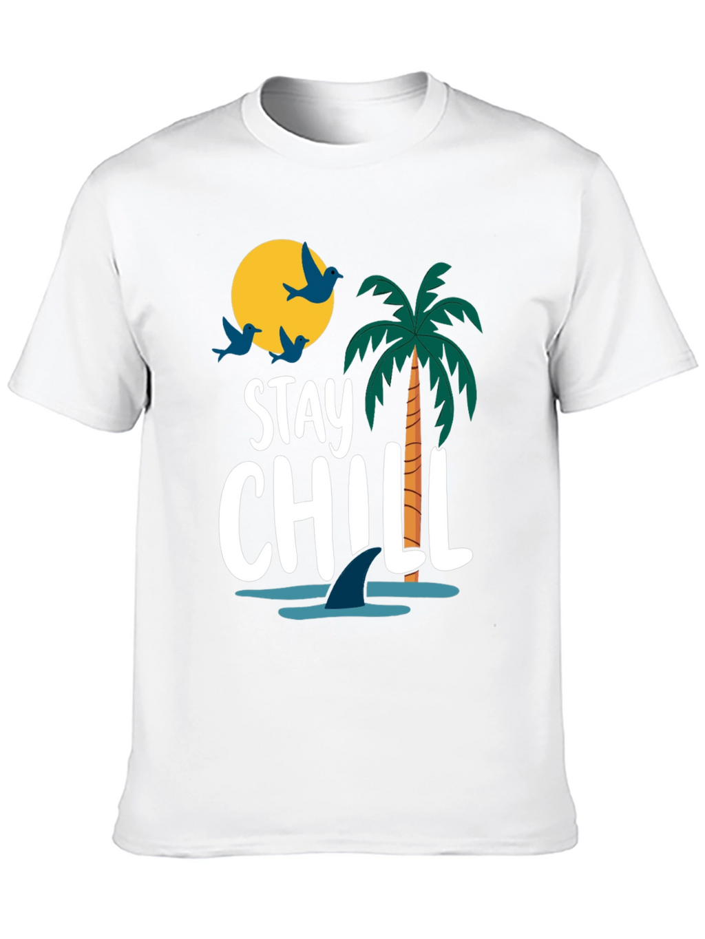 Stay Chill Graphic T-Shirt - Black Cotton Tee
