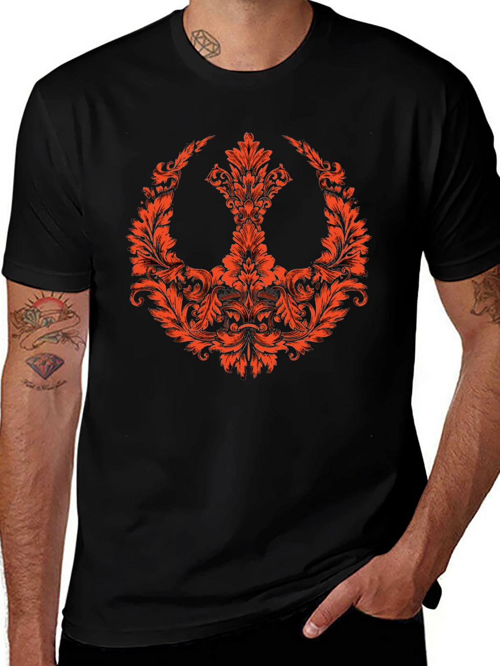 Floral Rebel Symbol T-Shirt