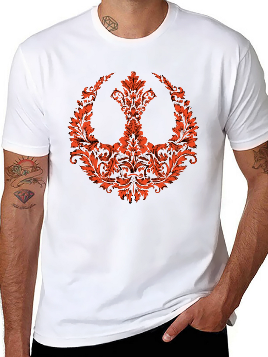 Floral Rebel Symbol T-Shirt