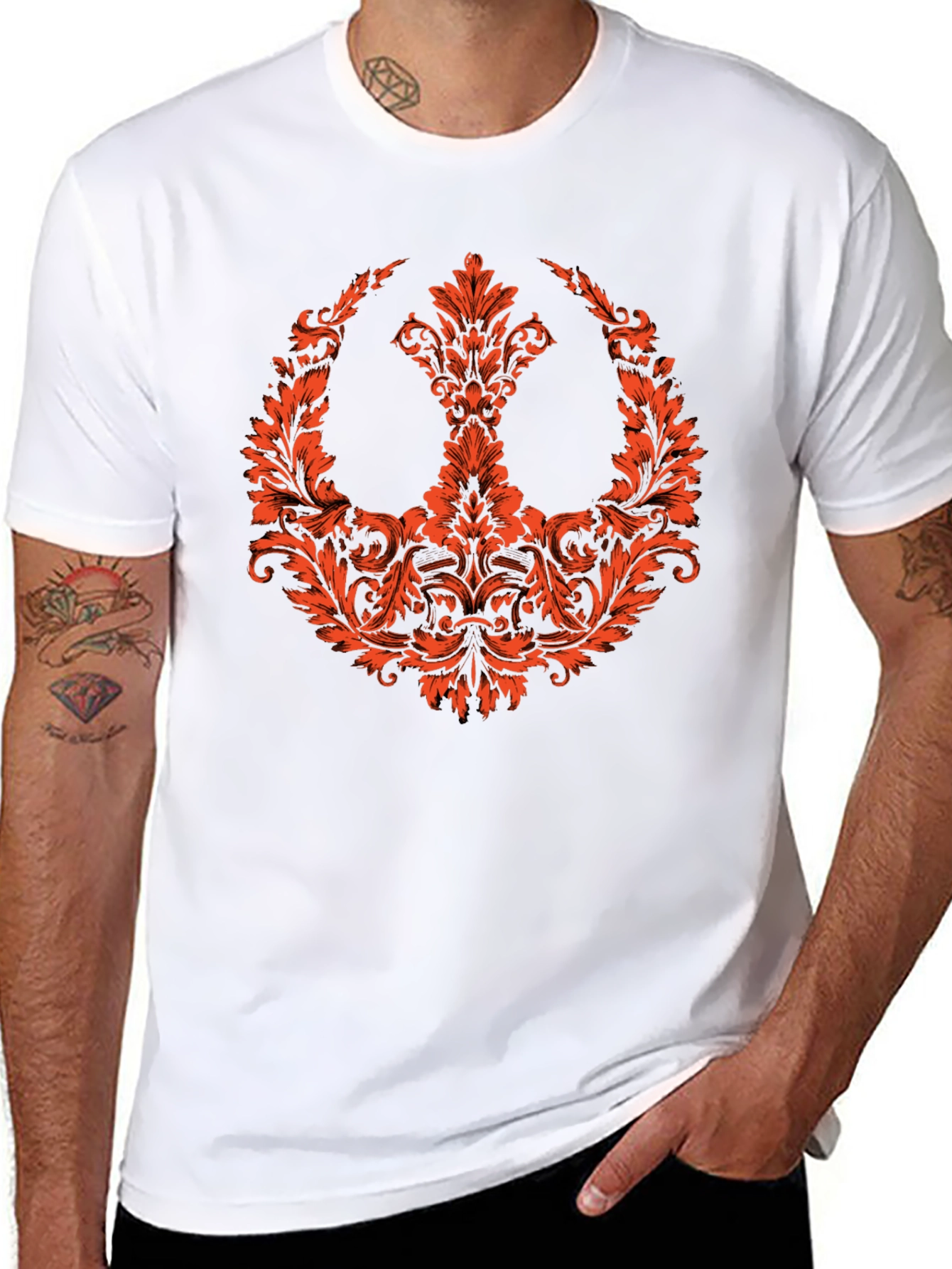 Floral Rebel Symbol T-Shirt