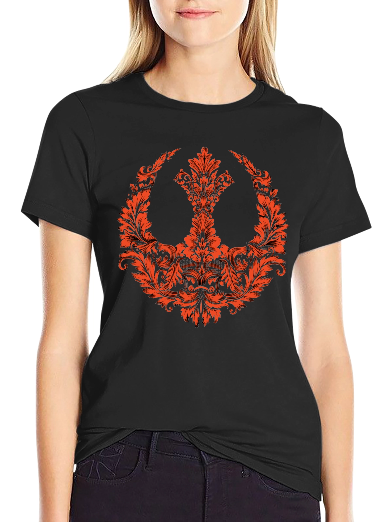 Floral Rebel Symbol T-Shirt
