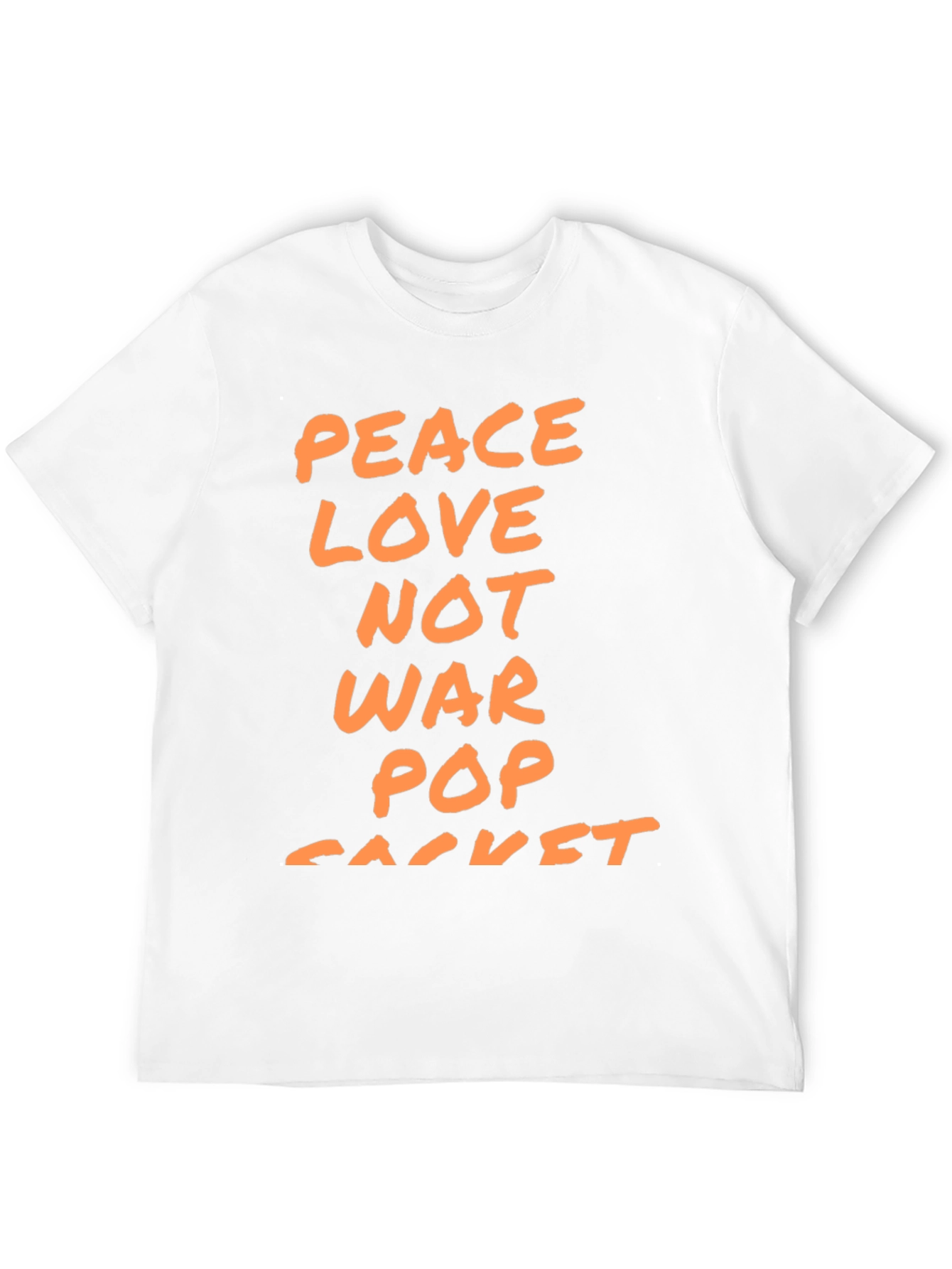 Peace Love Not War Pop Racket T-Shirt - Black