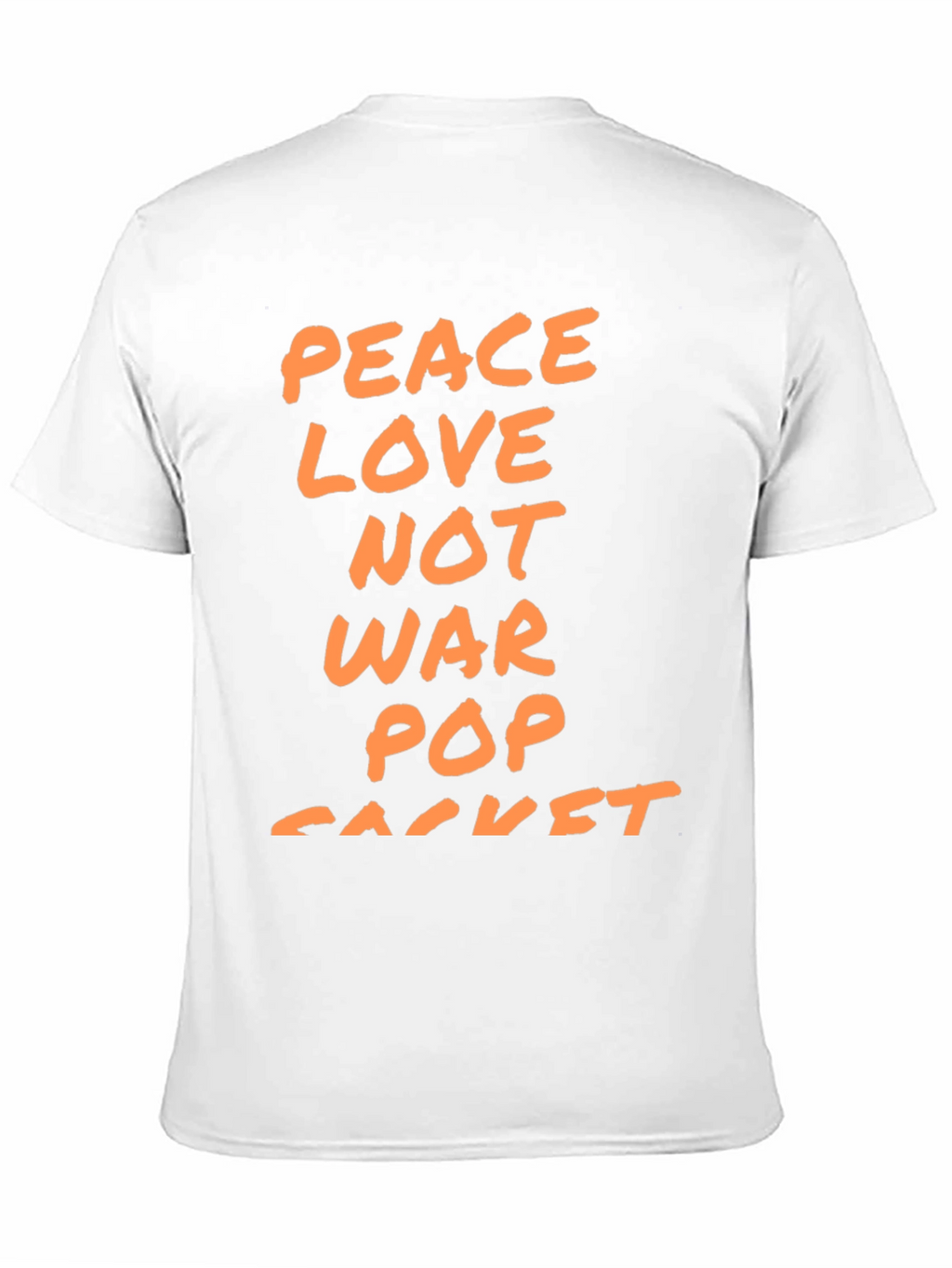 Peace Love Not War Pop Racket T-Shirt - Black