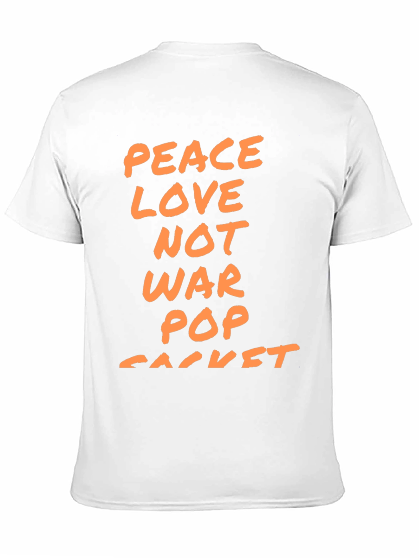 Peace Love Not War Pop Racket T-Shirt - Black