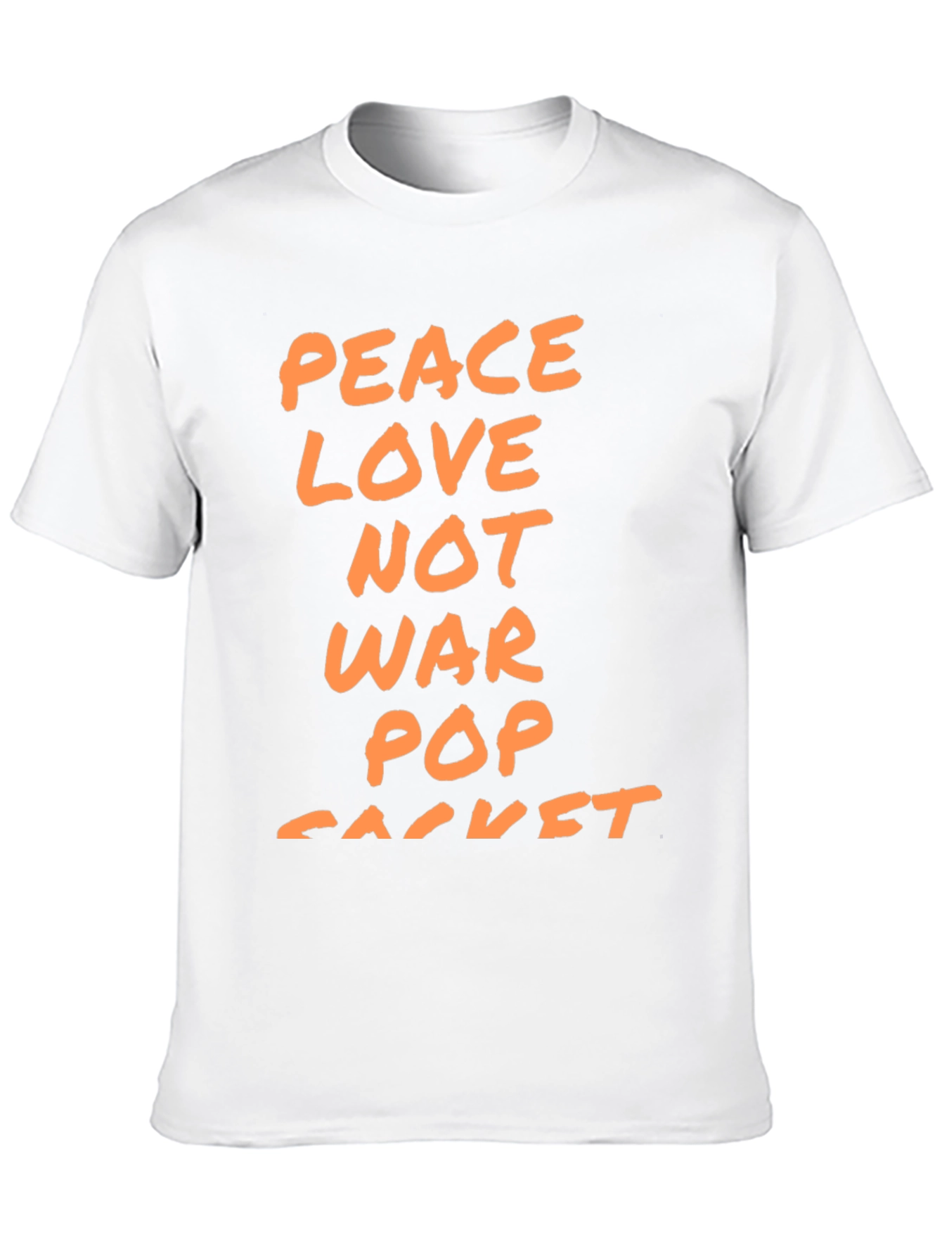 Peace Love Not War Pop Racket T-Shirt - Black