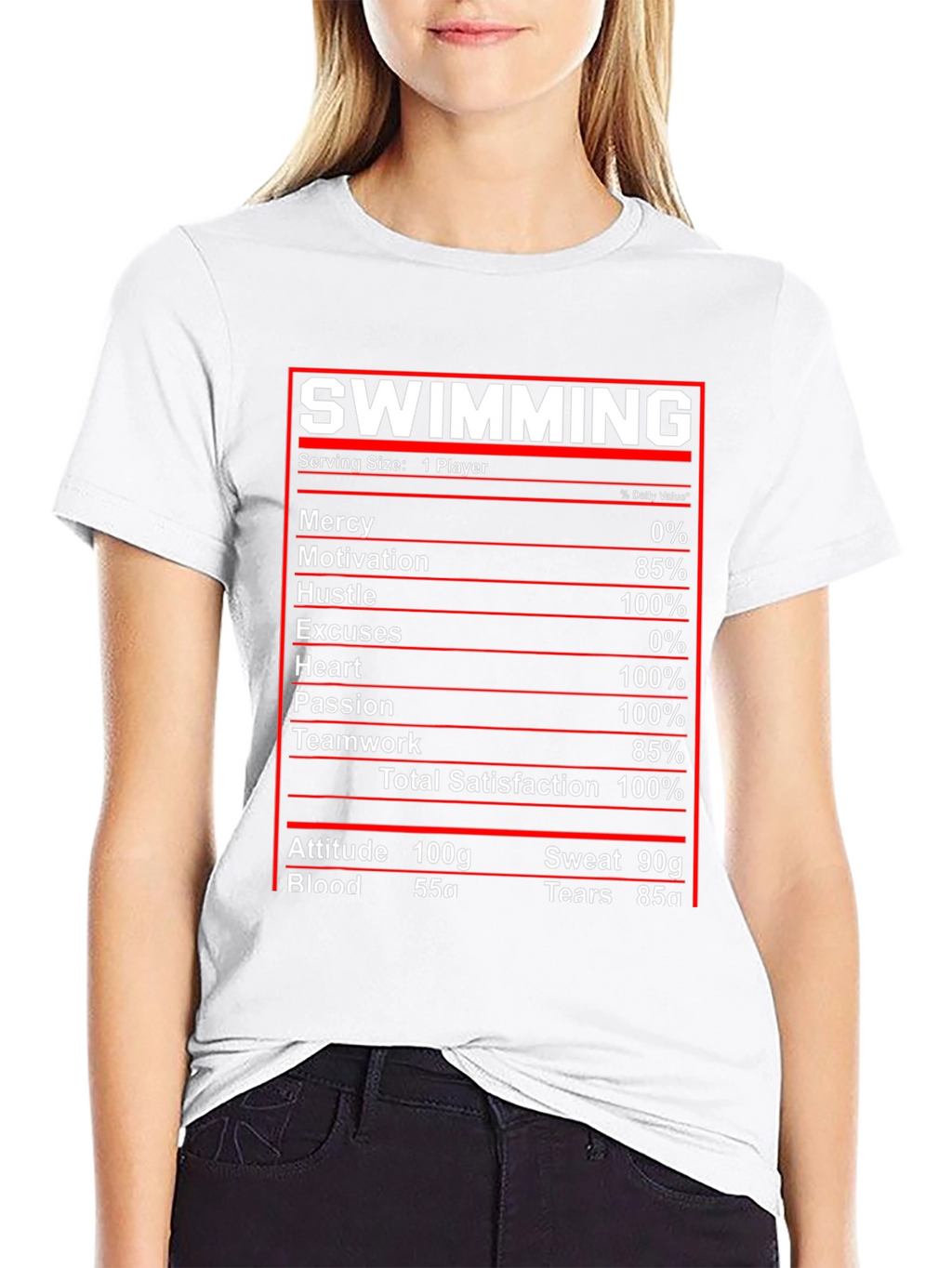 Swimming Nutrition Facts T-Shirt
