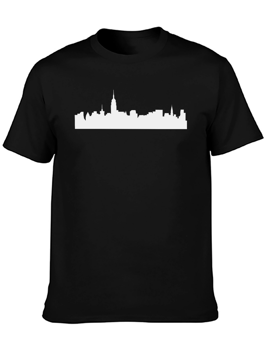 Cityscape Graphic Tee - Black Cotton T-Shirt