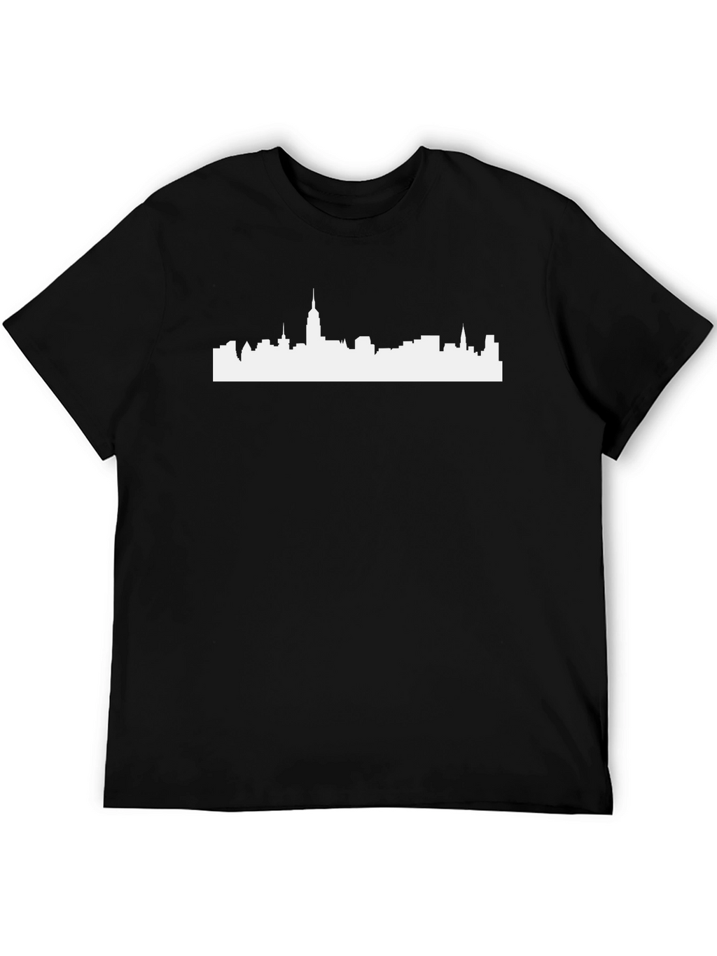 Cityscape Graphic Tee - Black Cotton T-Shirt