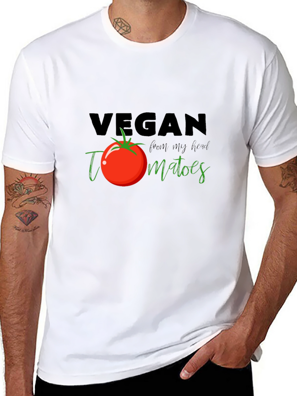 Vegan Tomato T-Shirt - Fresh From My Head Tee