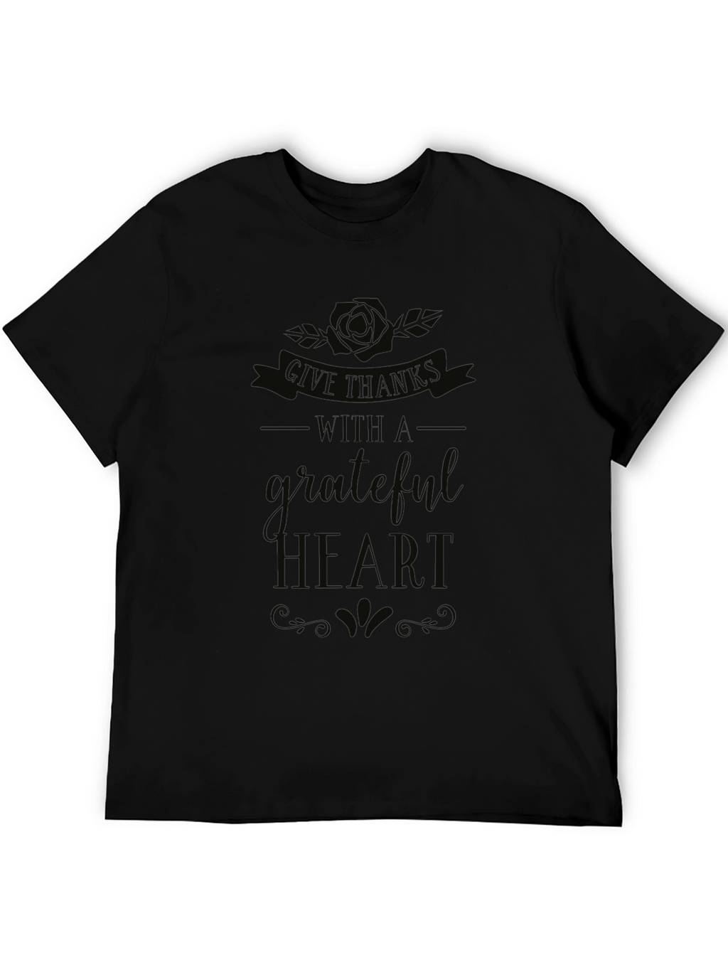 Grateful Heart Black T-Shirt
