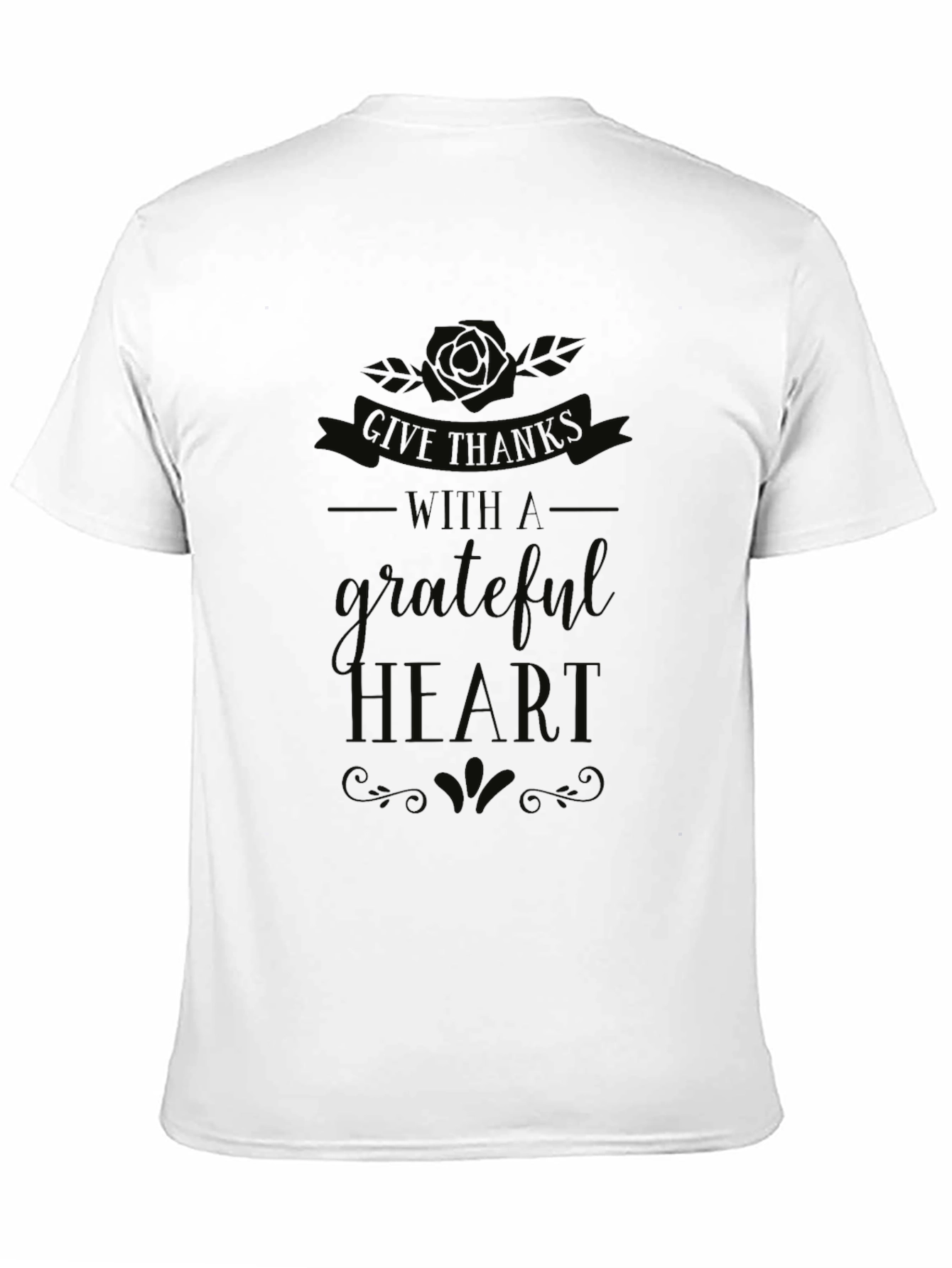 Grateful Heart Black T-Shirt