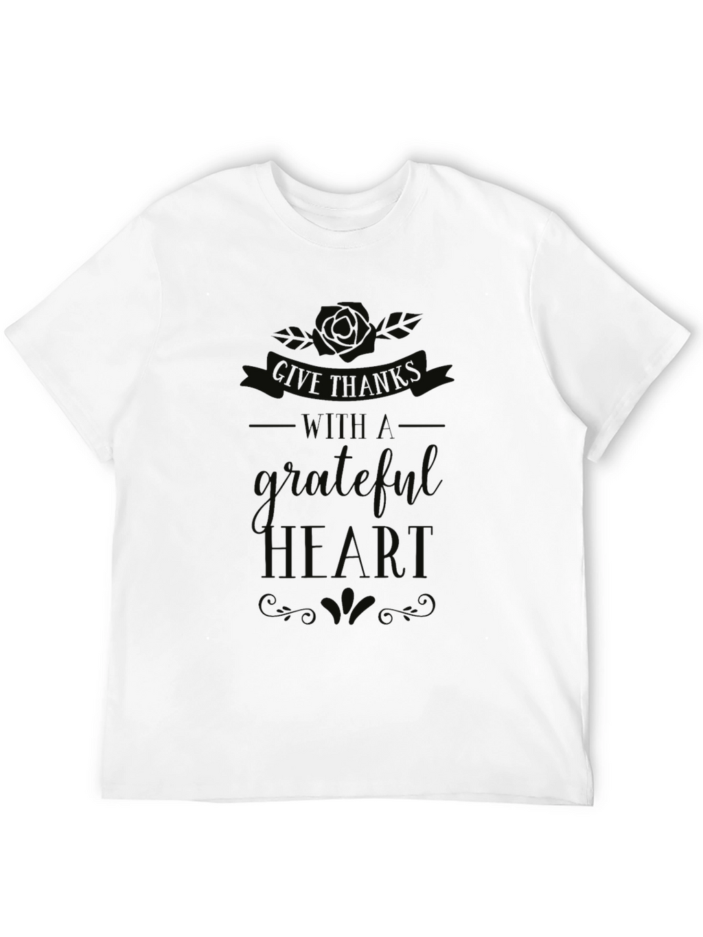 Grateful Heart Black T-Shirt
