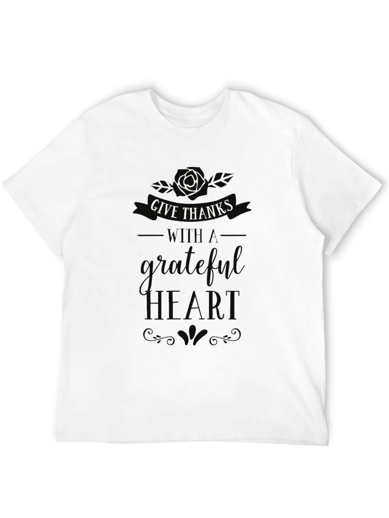 Grateful Heart Black T-Shirt