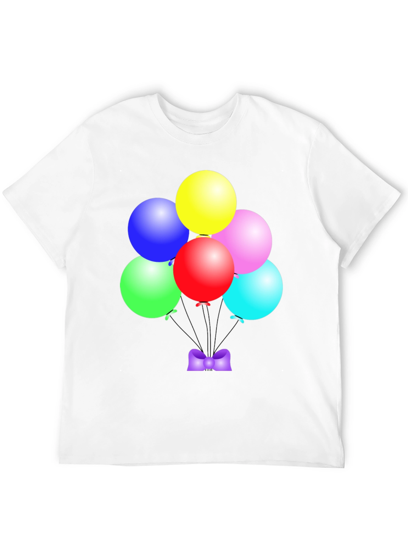 Colorful Balloons Graphic Tee - Fun Party Shirt
