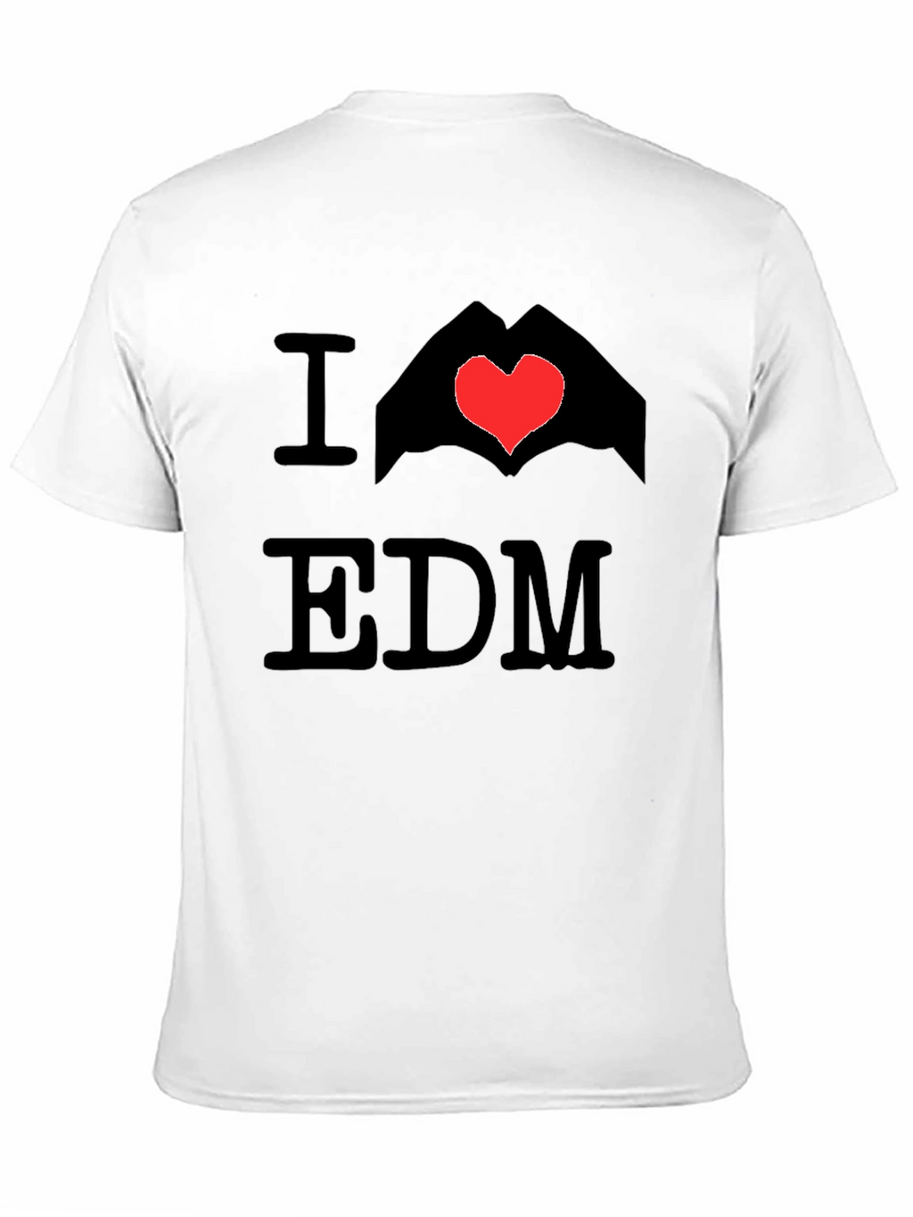 I Love EDM Graphic Tee - Black Cotton T-Shirt