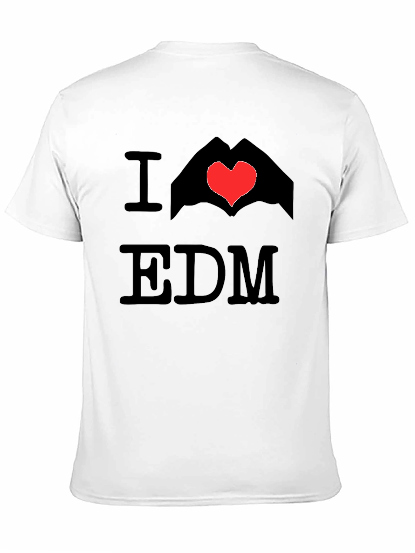 I Love EDM Graphic Tee - Black Cotton T-Shirt