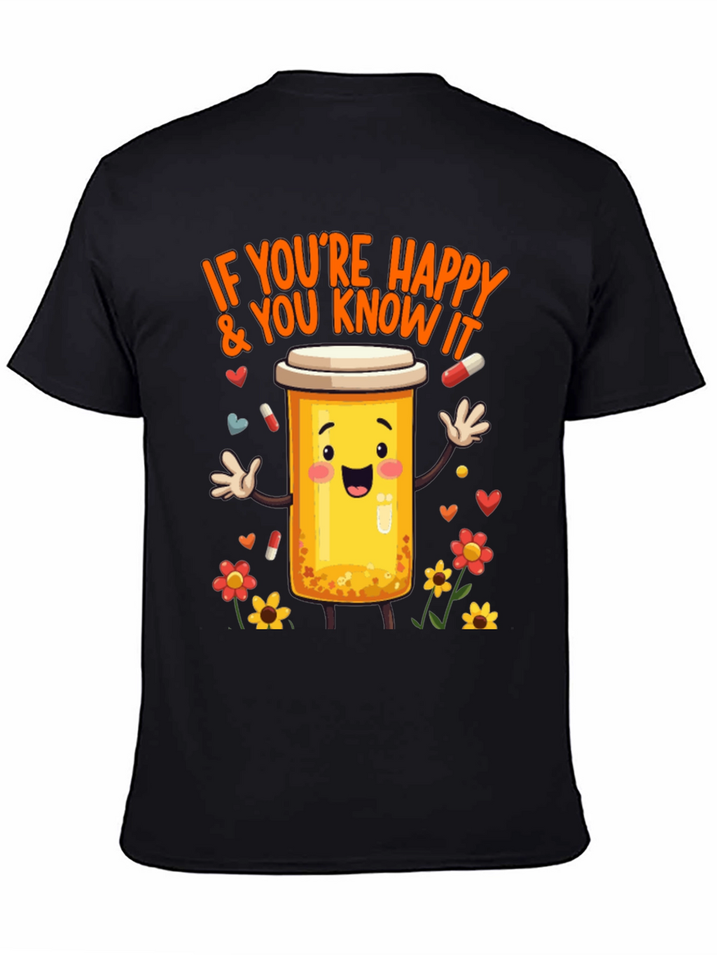 Happy Pills T-Shirt -  Medicine Cartoon Tee