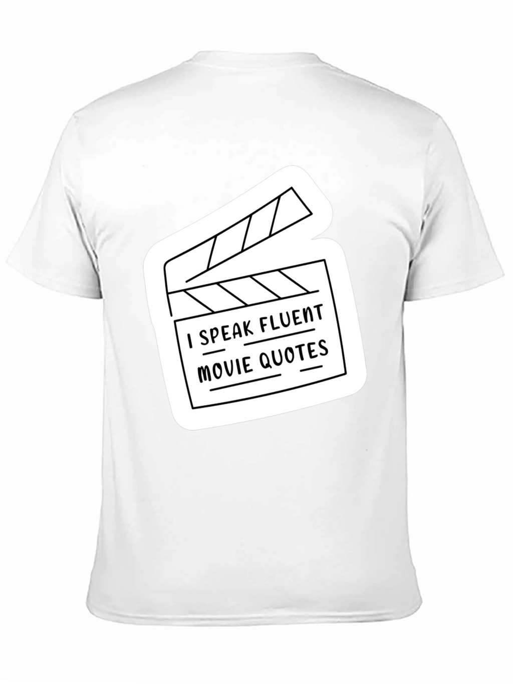 Fluent Movie Quotes Graphic Tee - Black Crew Neck