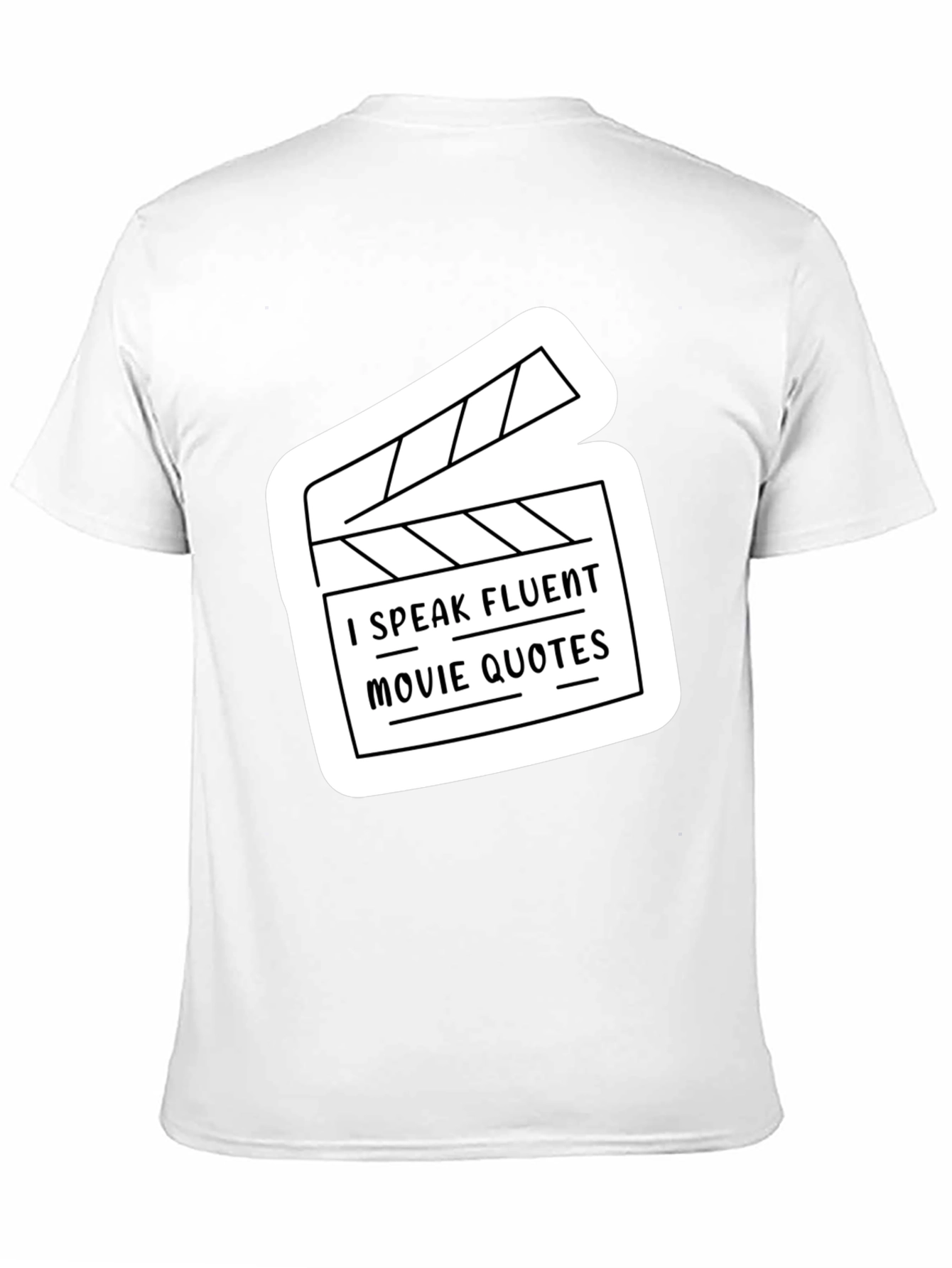 Fluent Movie Quotes Graphic Tee - Black Crew Neck