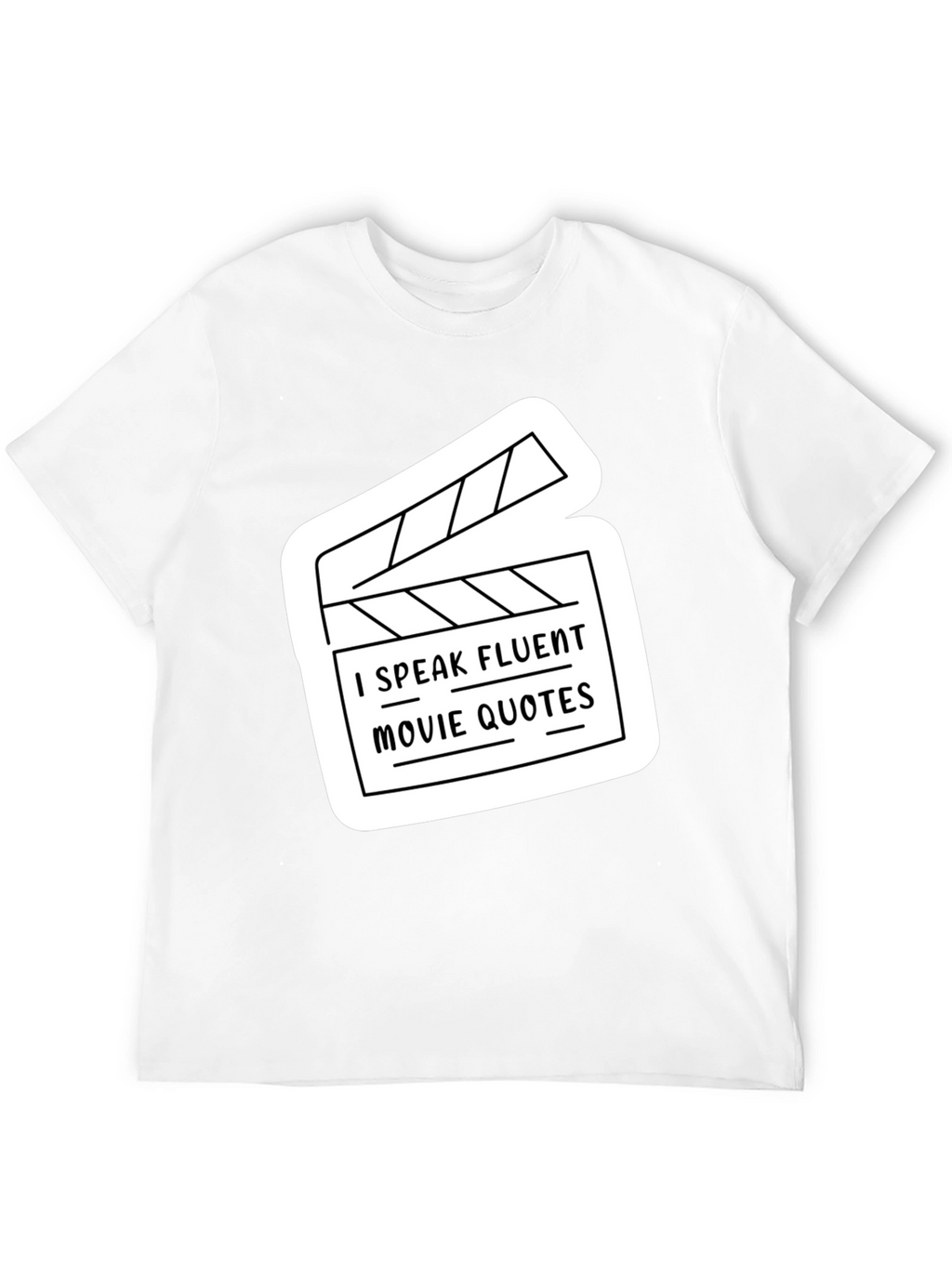 Fluent Movie Quotes Graphic Tee - Black Crew Neck