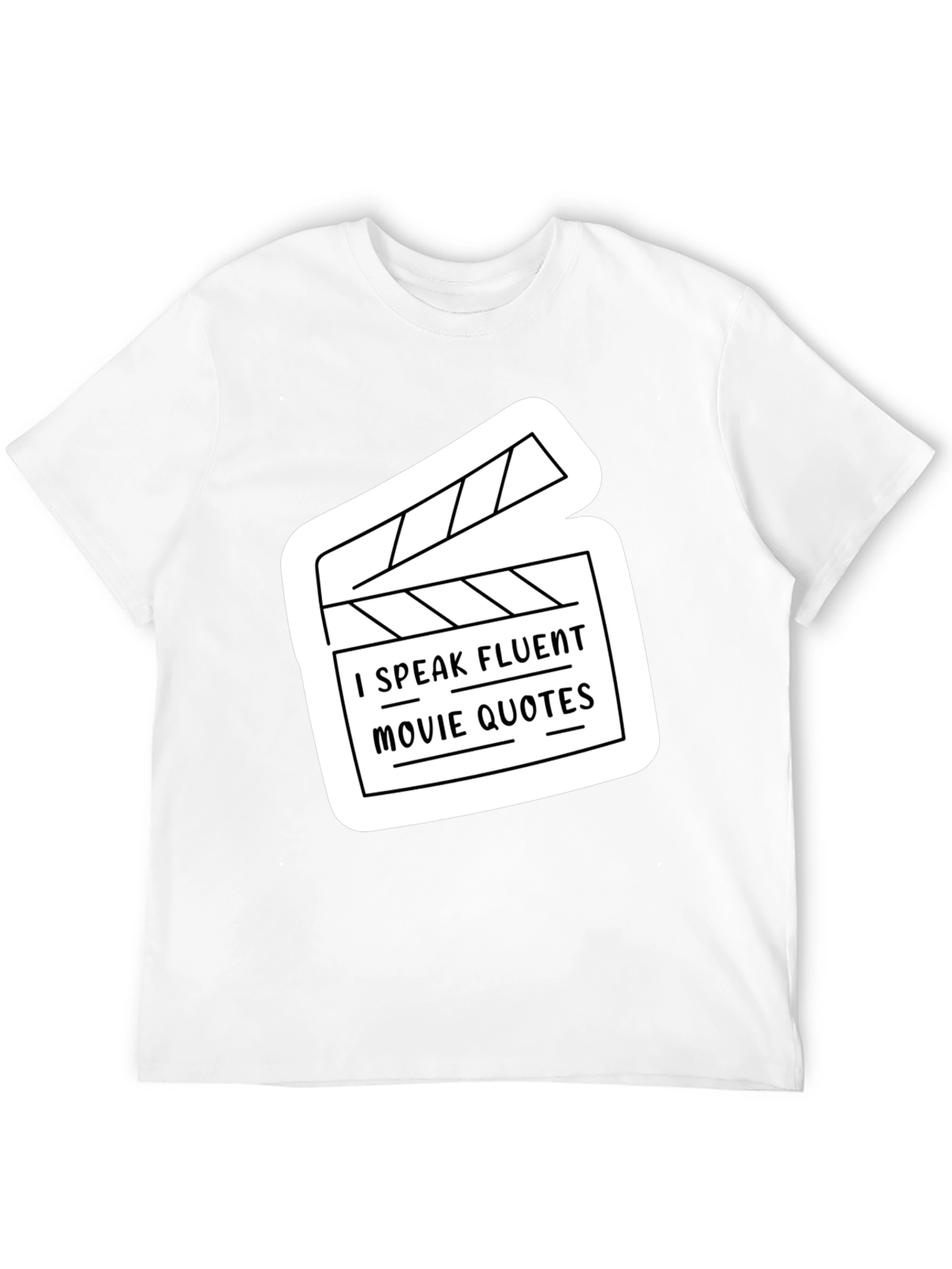 Fluent Movie Quotes Graphic Tee - Black Crew Neck