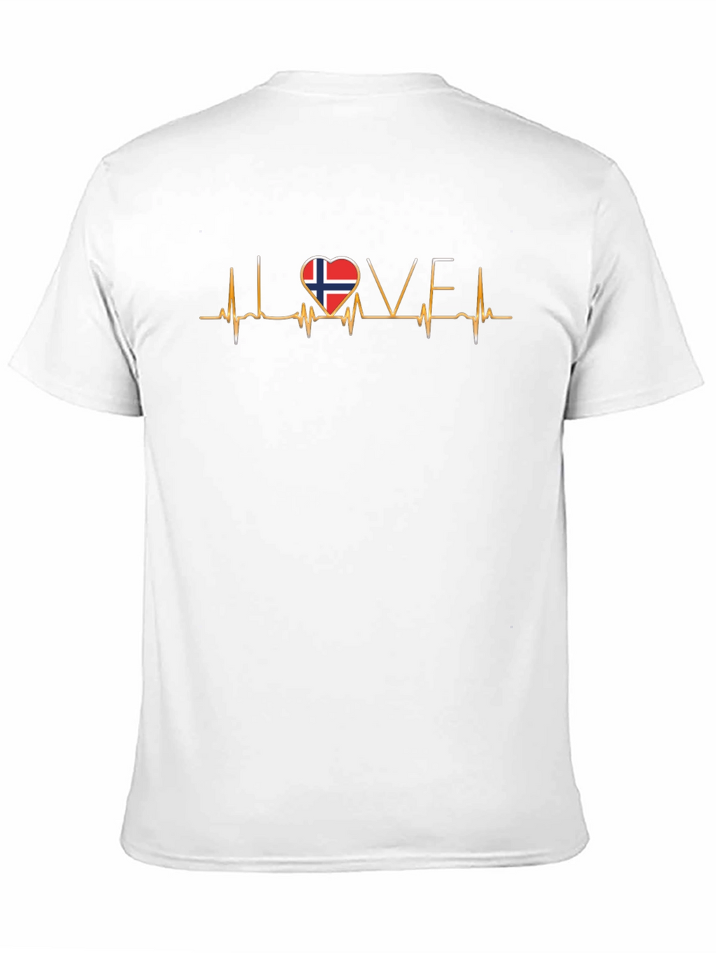 Norway Flag Heartbeat Love T-Shirt