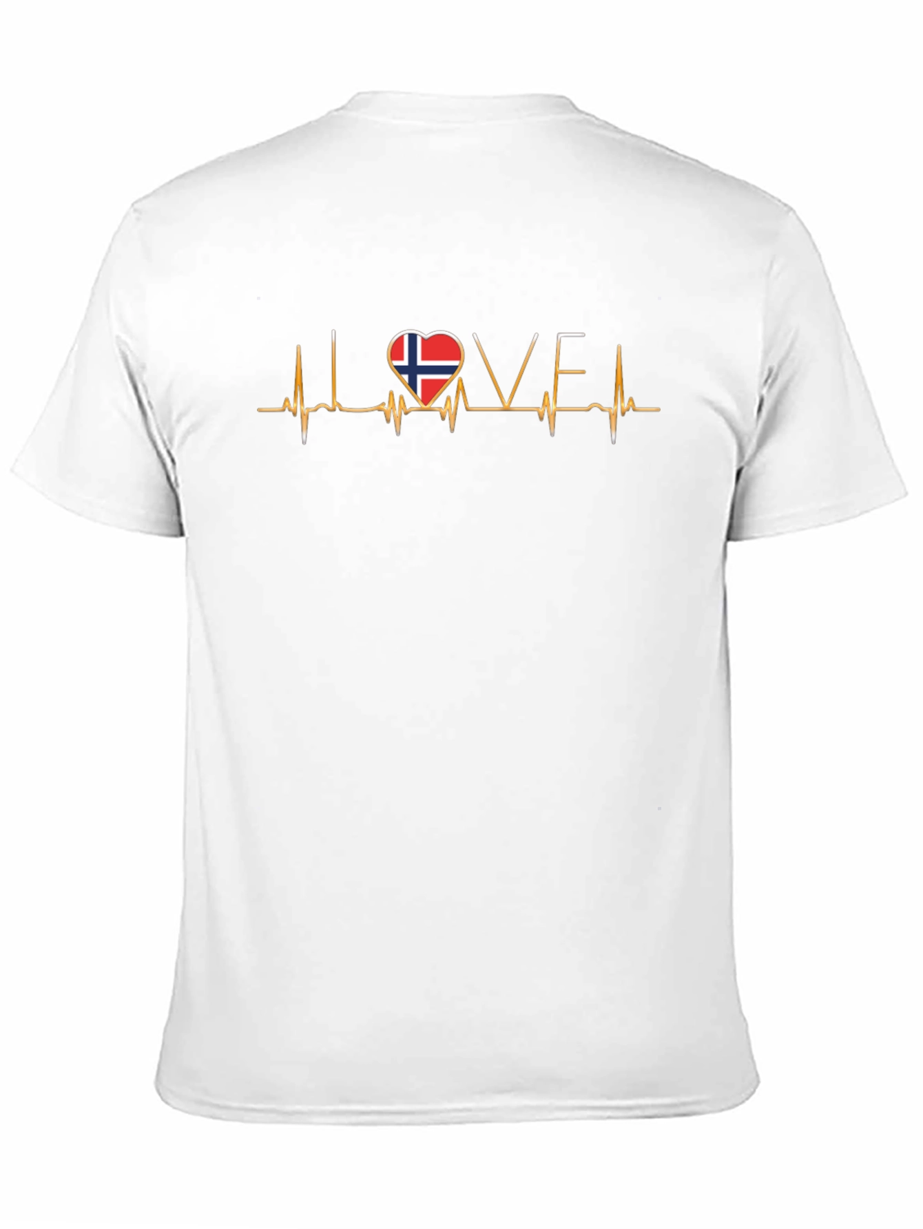 Norway Flag Heartbeat Love T-Shirt