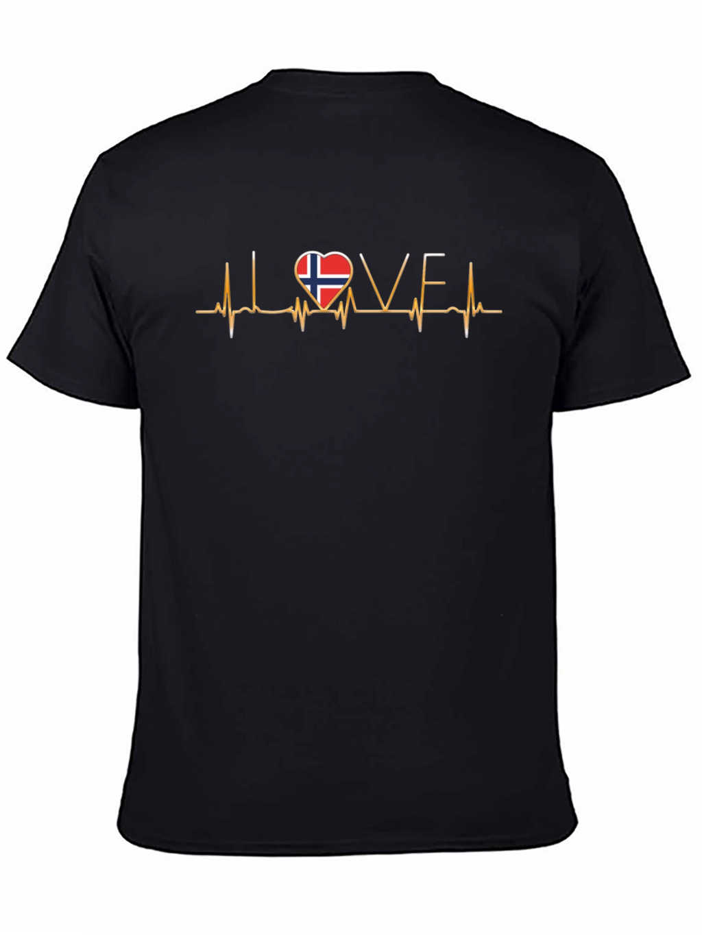 Norway Flag Heartbeat Love T-Shirt