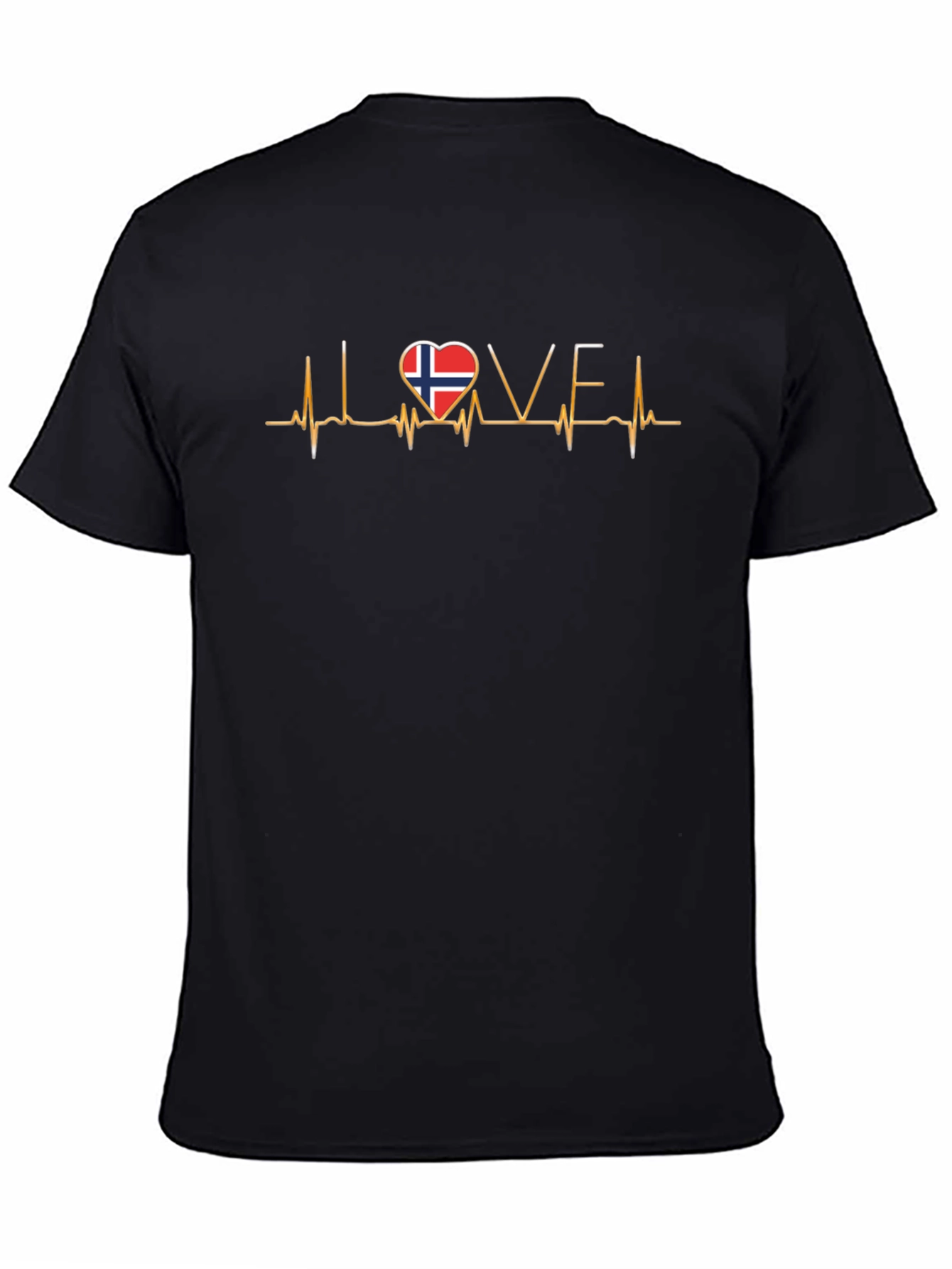 Norway Flag Heartbeat Love T-Shirt
