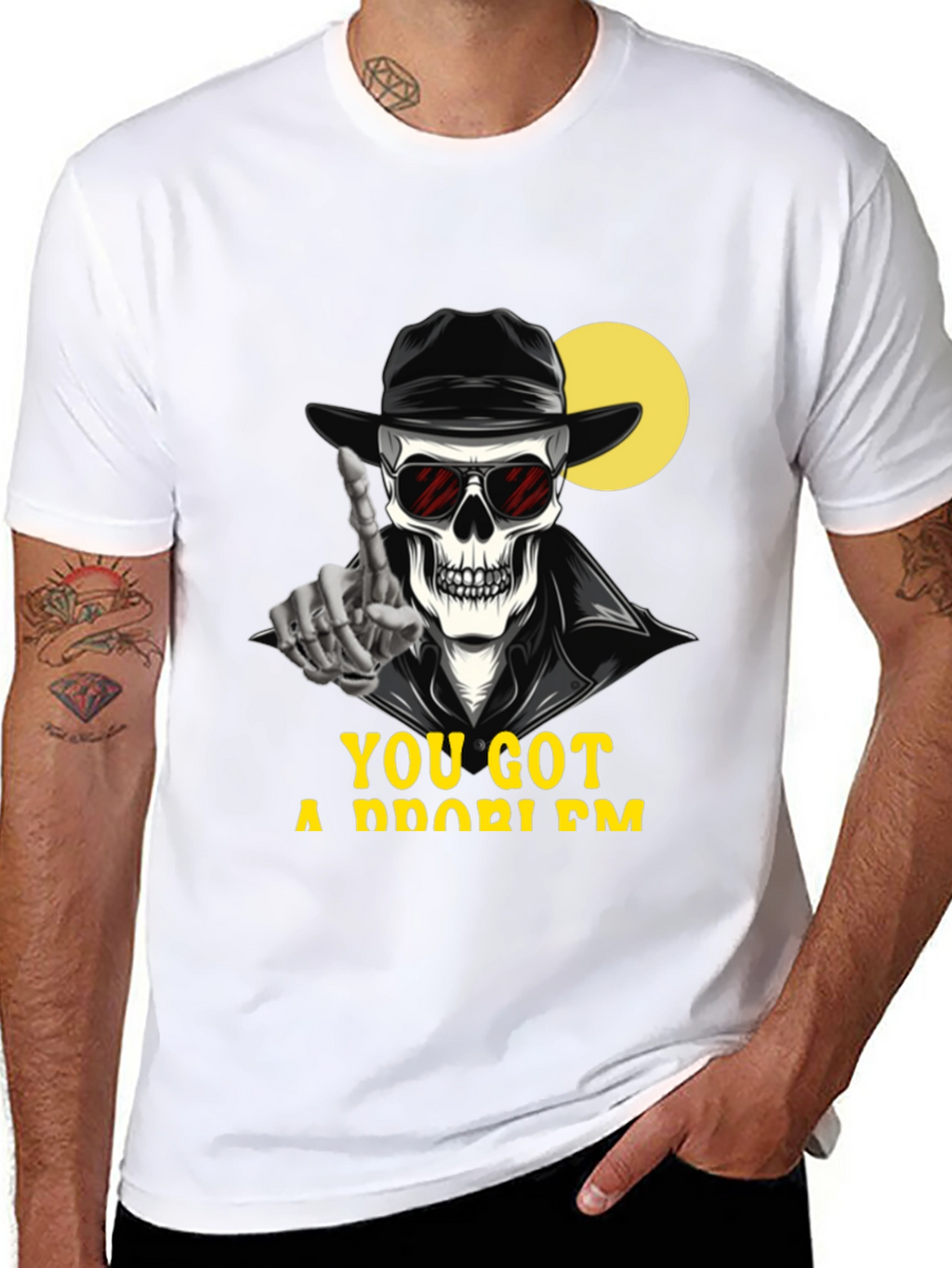 Skeleton Graphic T-Shirt - You Got a Problem?