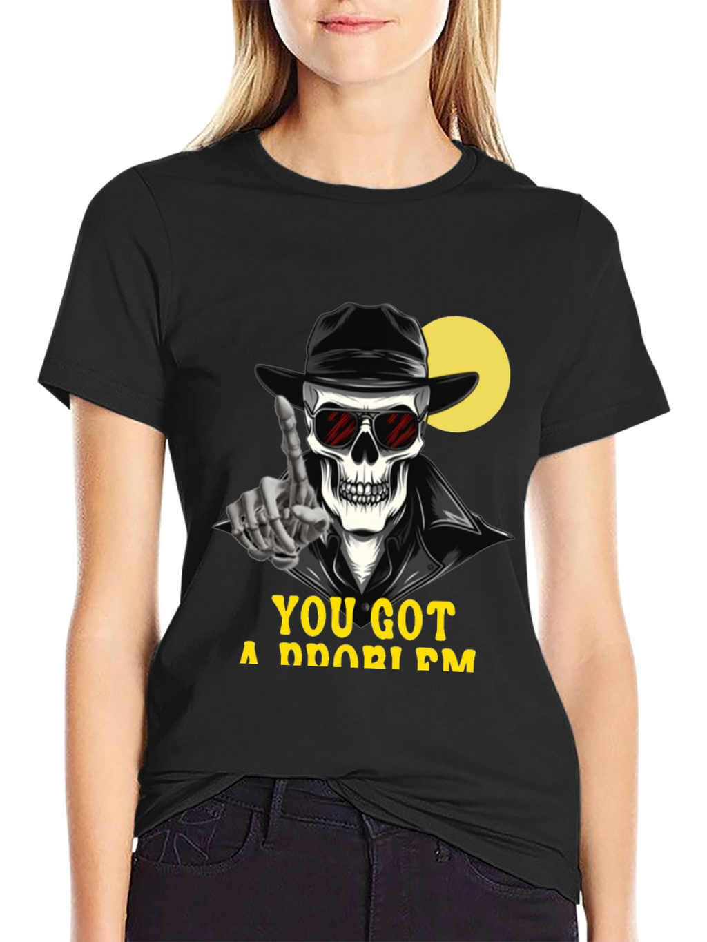 Skeleton Graphic T-Shirt - You Got a Problem?