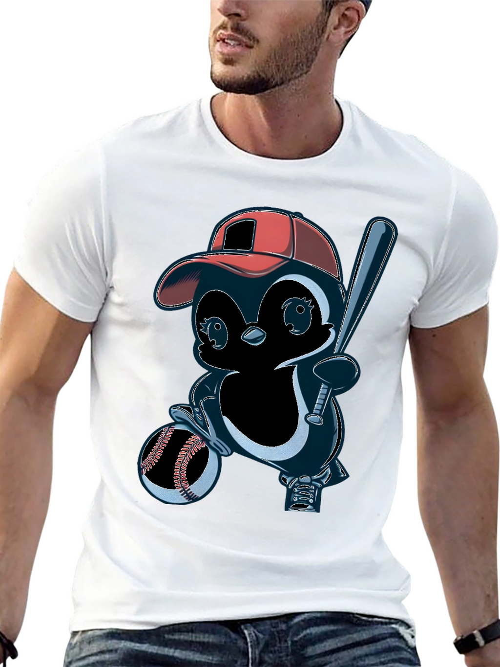 Baseball Penguin T-Shirt