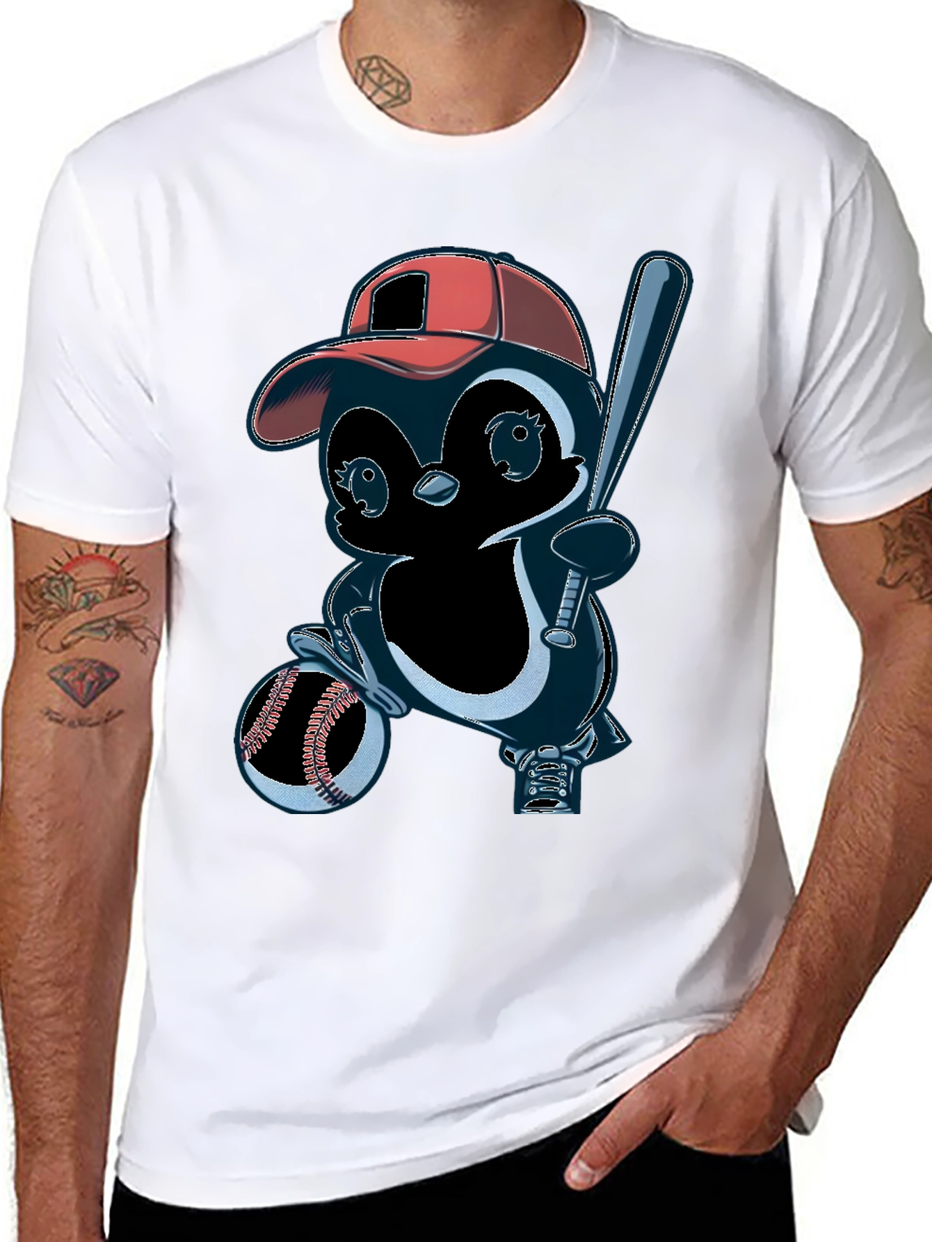 Baseball Penguin T-Shirt