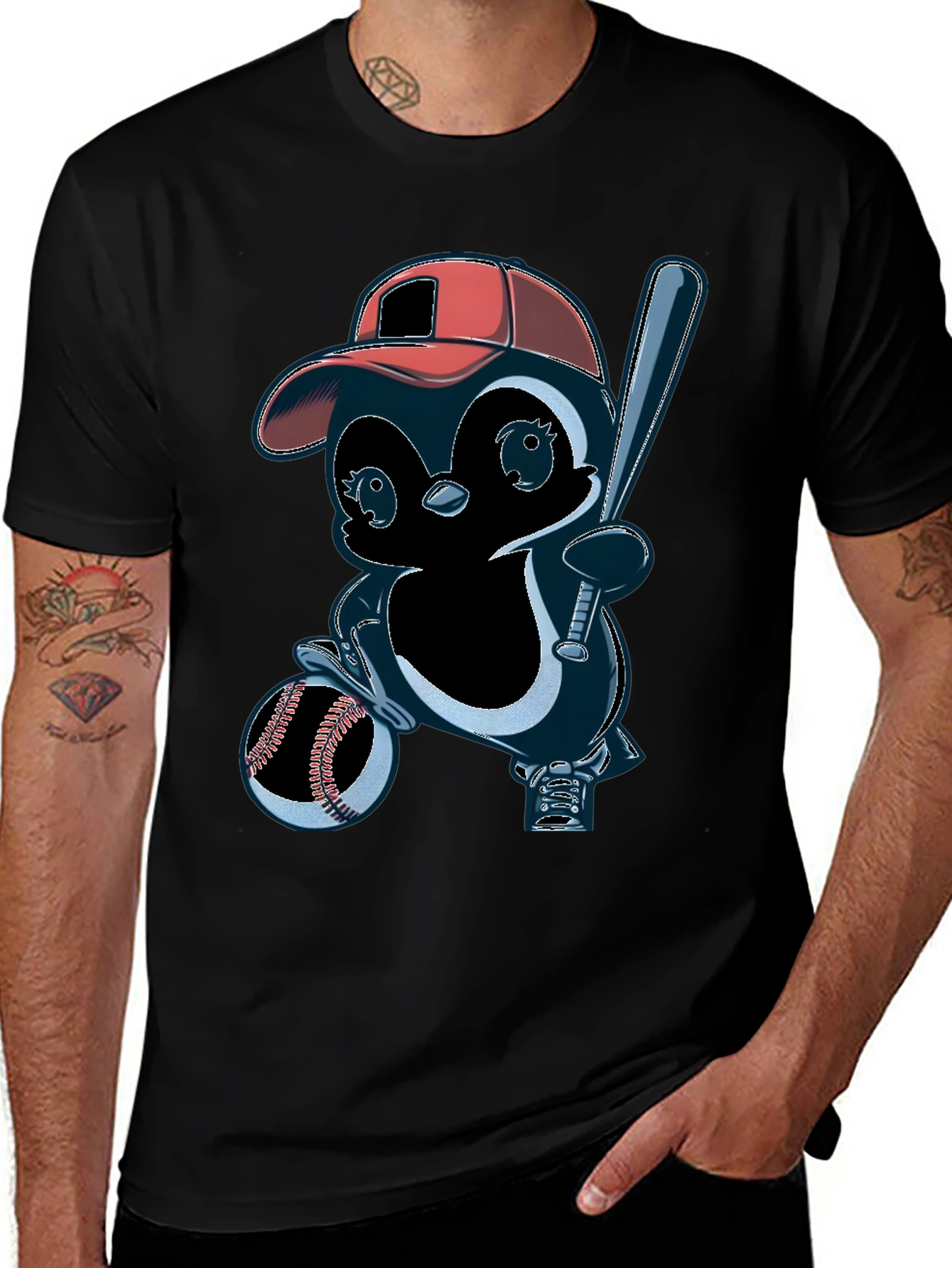 Baseball Penguin T-Shirt