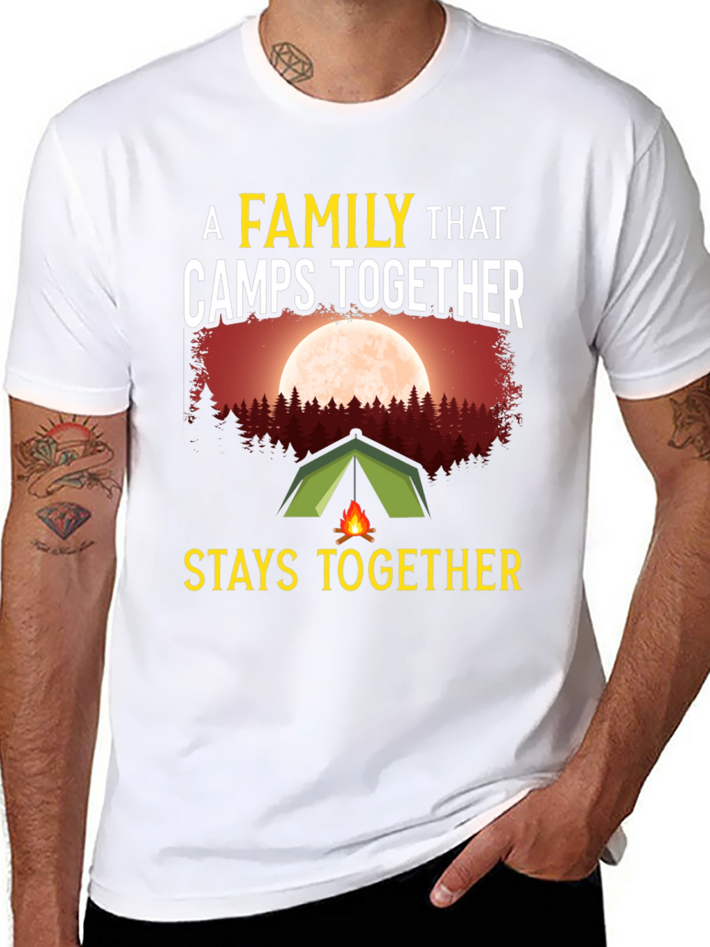 Camping Family T-Shirt - Stays Together