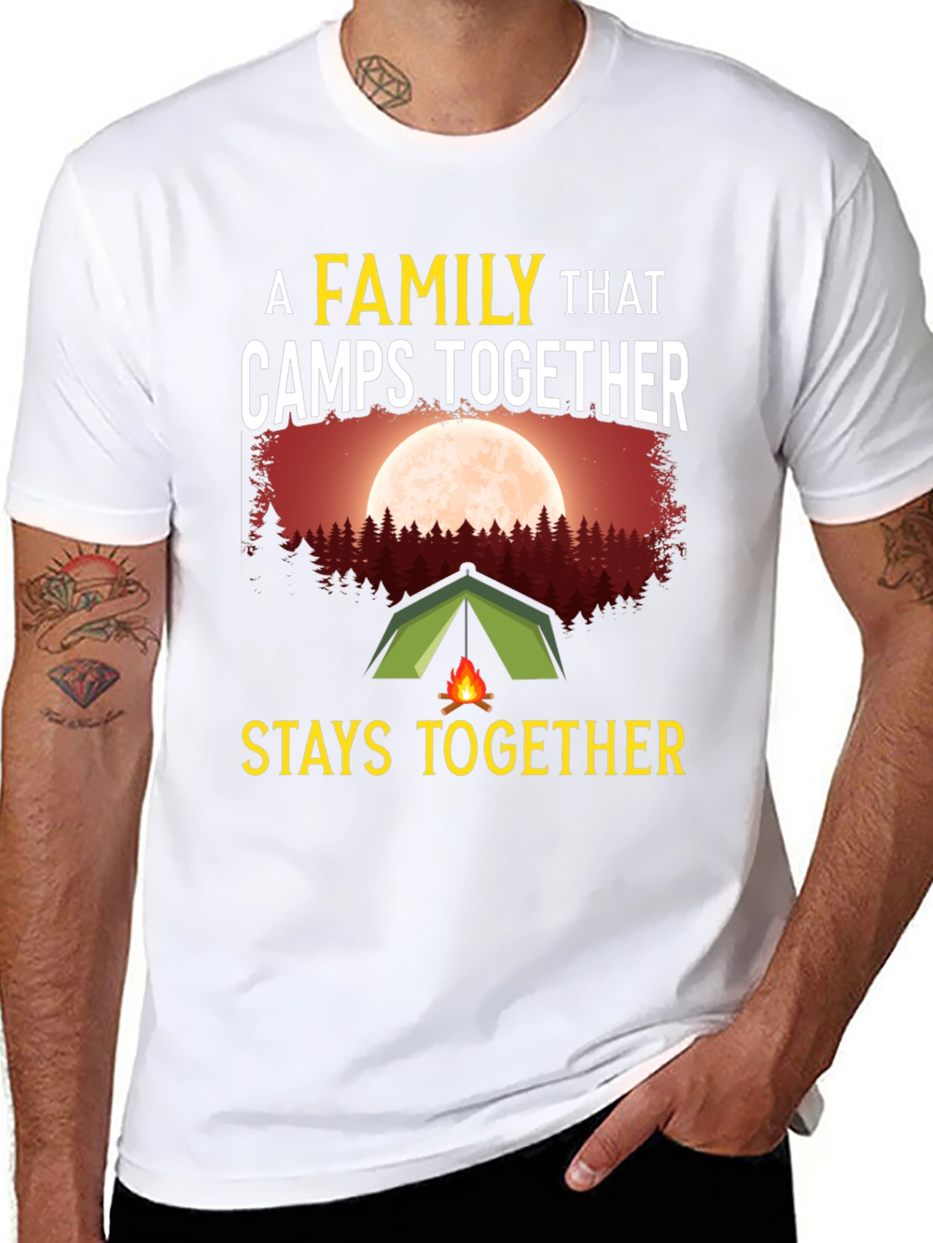 Camping Family T-Shirt - Stays Together