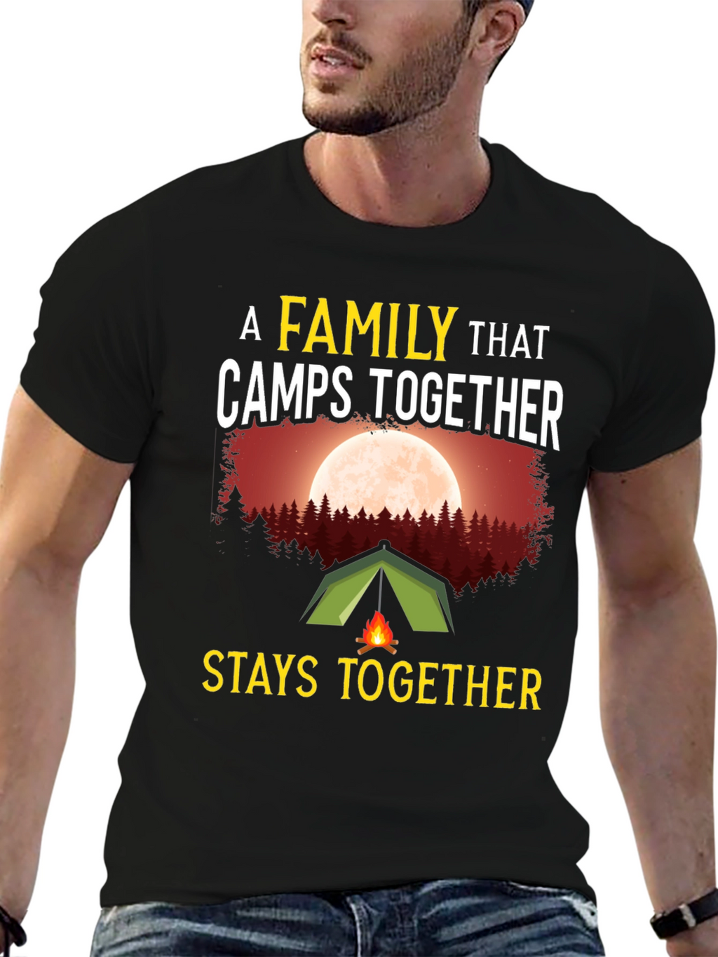 Camping Family T-Shirt - Stays Together