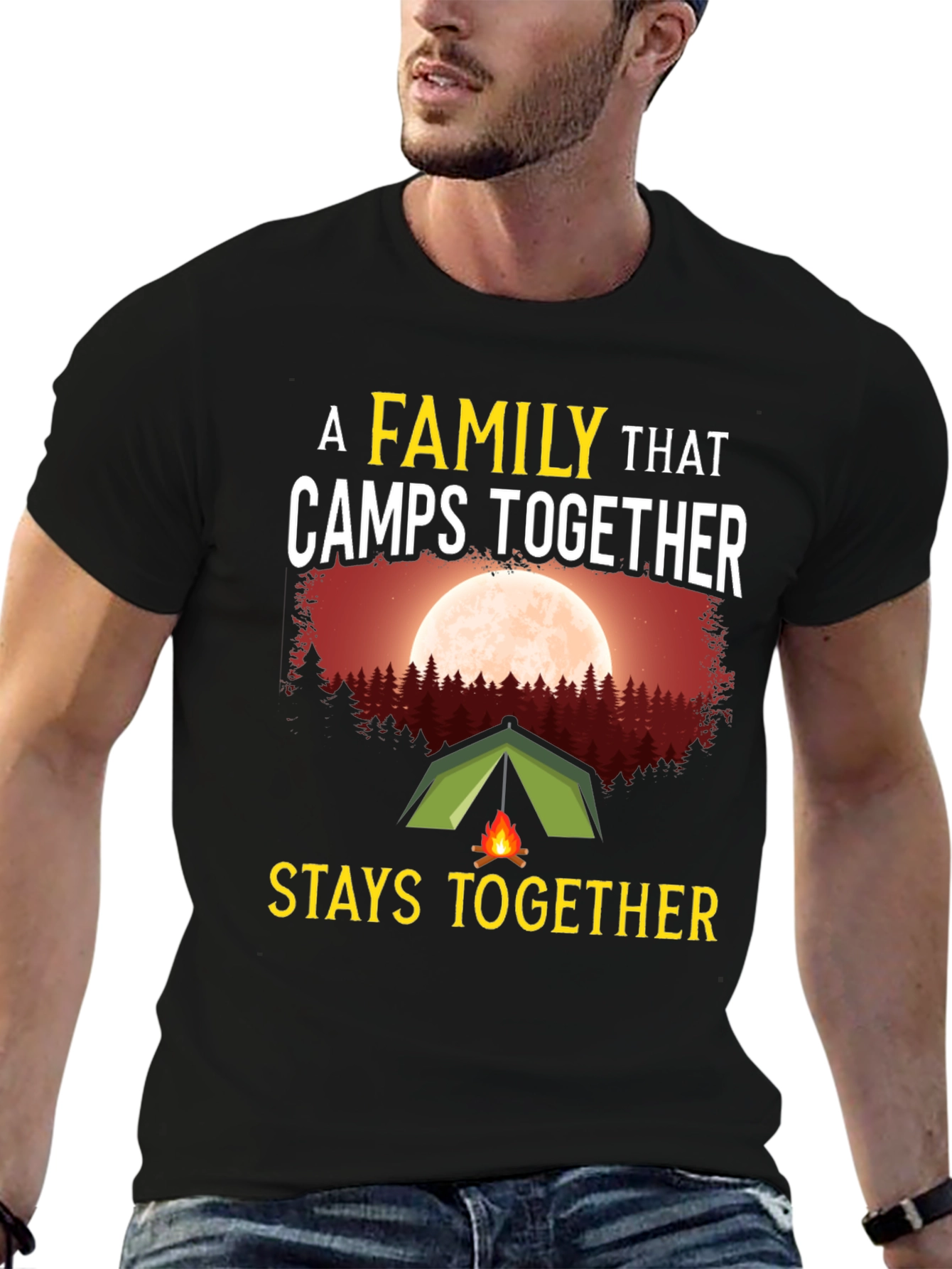 Camping Family T-Shirt - Stays Together