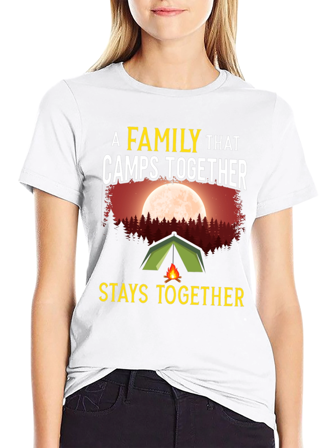 Camping Family T-Shirt - Stays Together