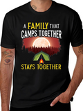 Camping Family T-Shirt - Stays Together