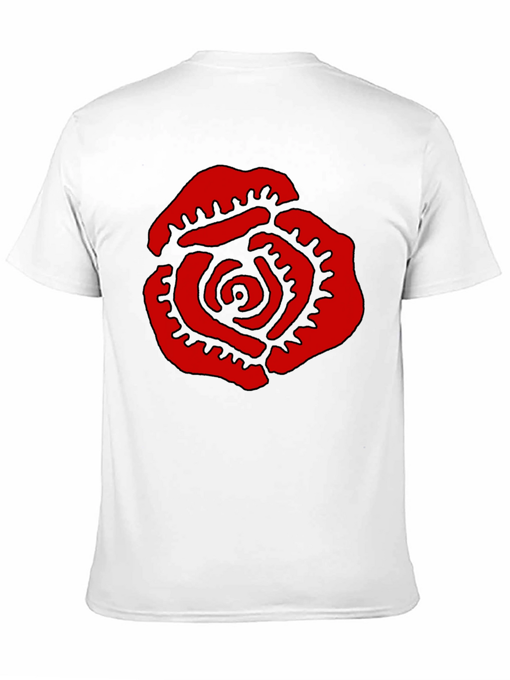 Red Rose Graphic Black T-Shirt