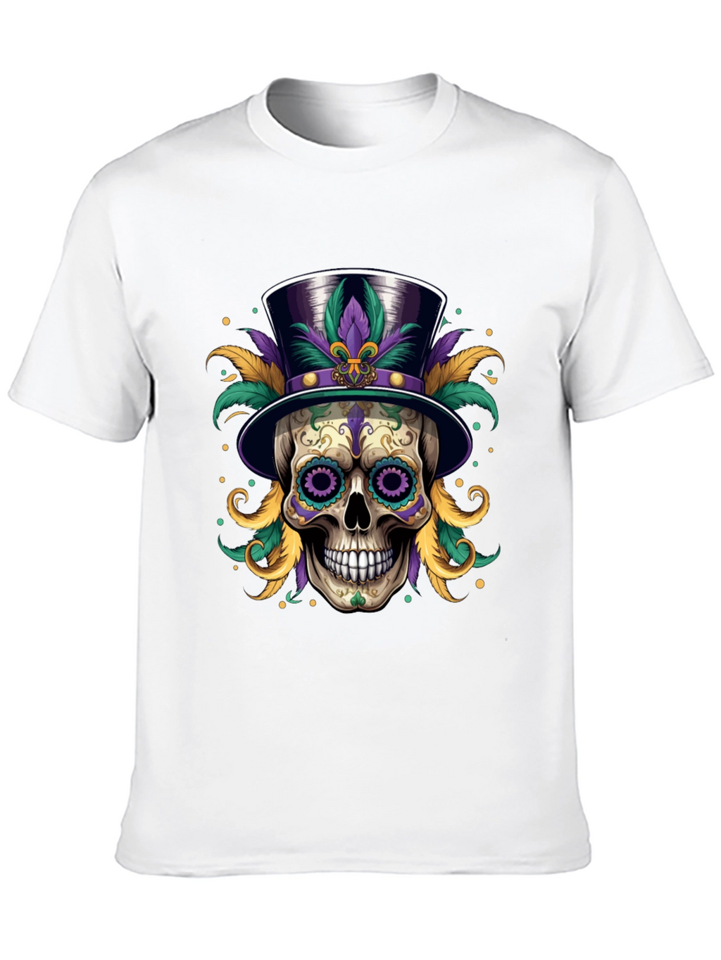 Mardi Gras Skull T-Shirt