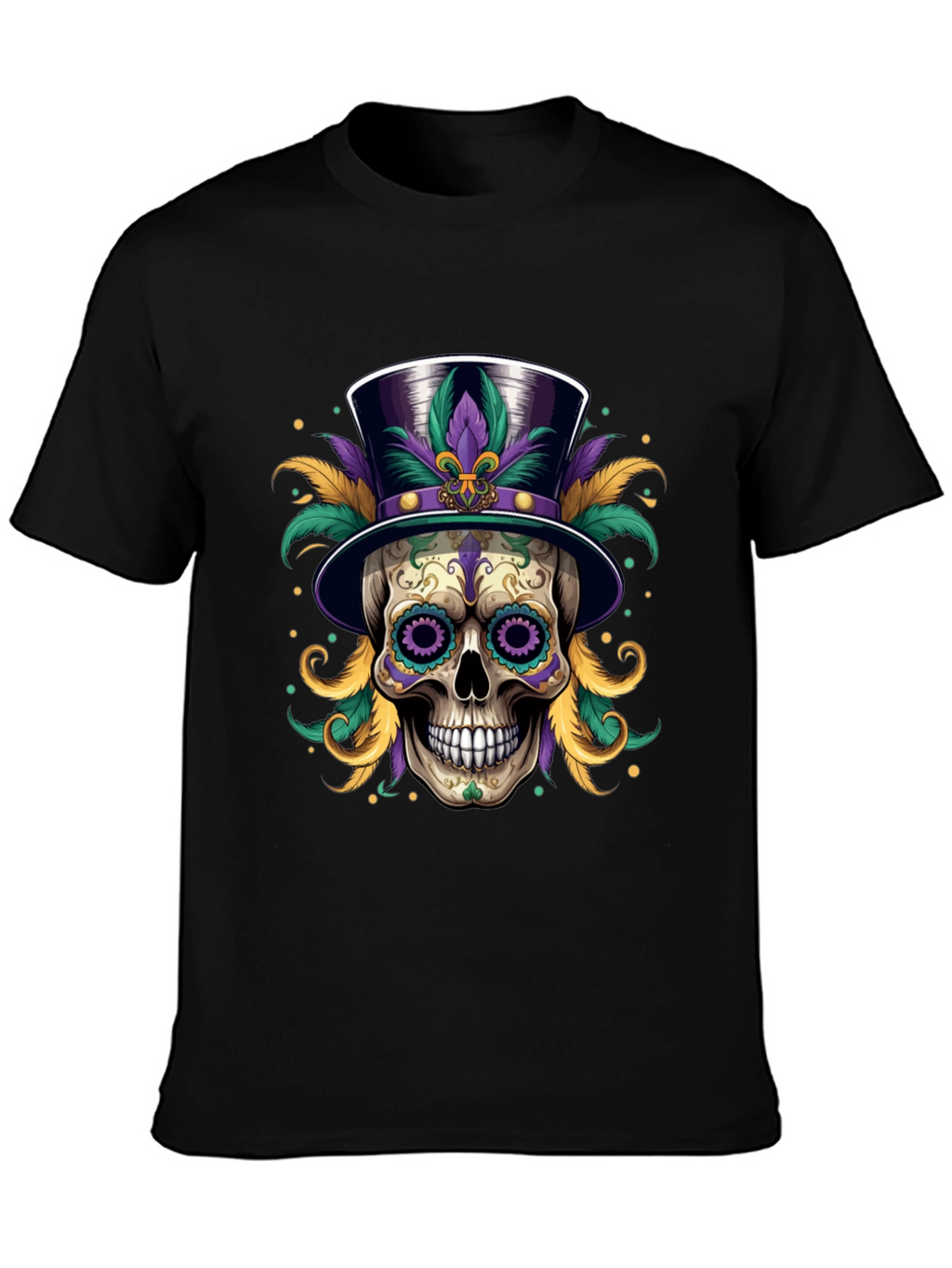 Mardi Gras Skull T-Shirt