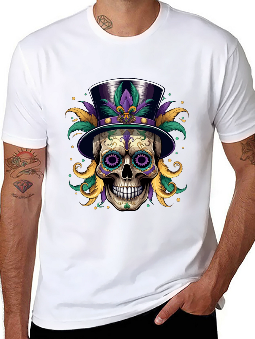Mardi Gras Skull T-Shirt