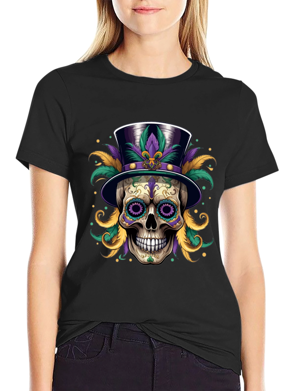 Mardi Gras Skull T-Shirt