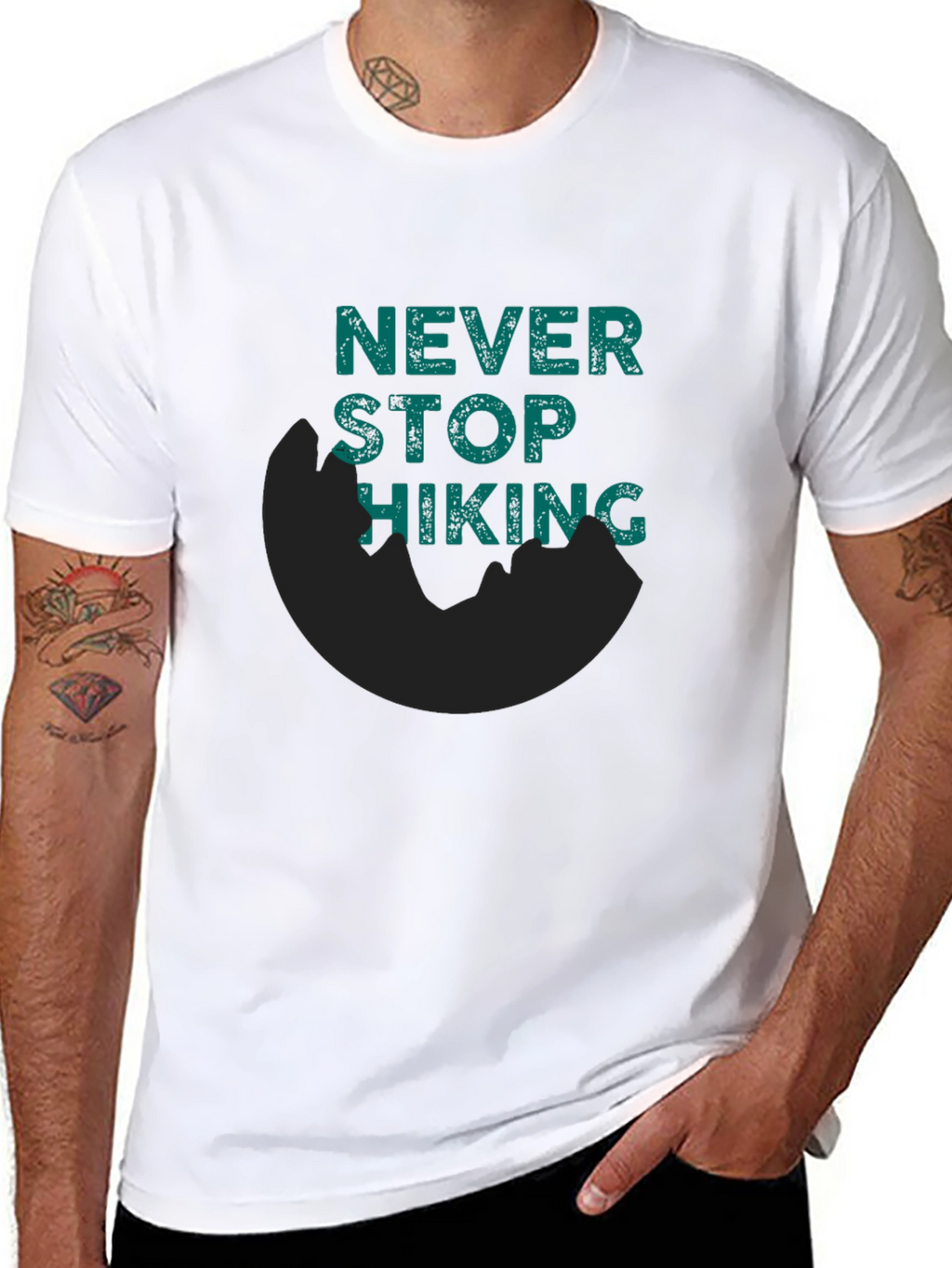 Never Stop Hiking Tee