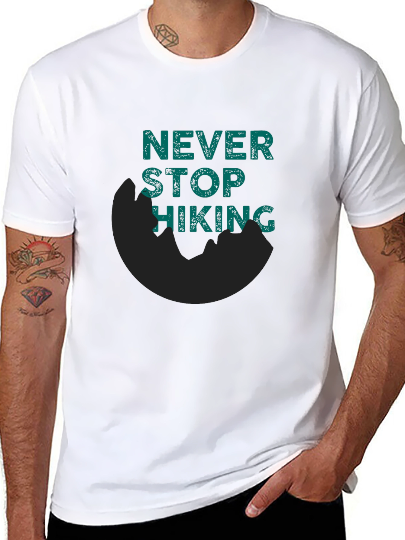 Never Stop Hiking Tee